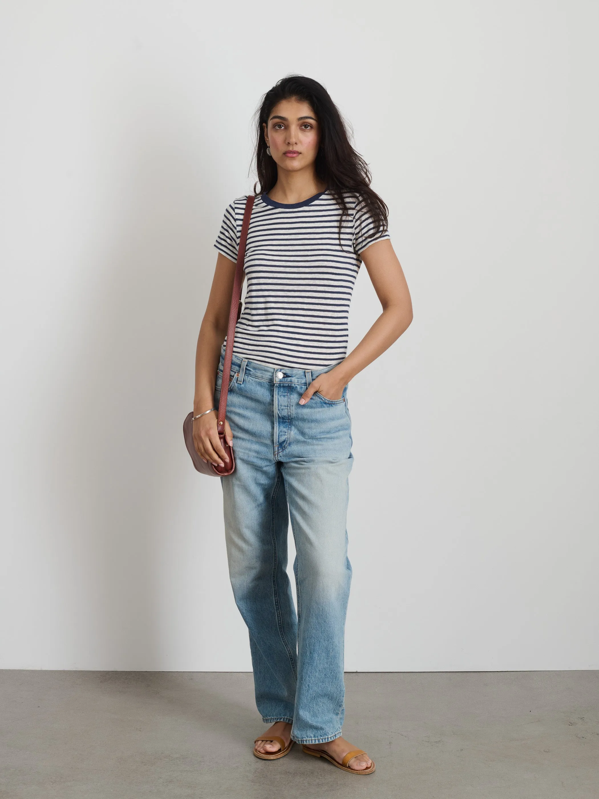 Prospect Striped Tee in Linen sold by Alex Mill product image thumbnail 3