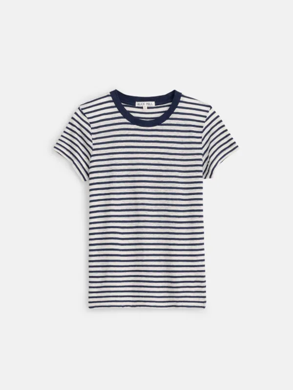 Prospect Striped Tee in Linen sold by Alex Mill