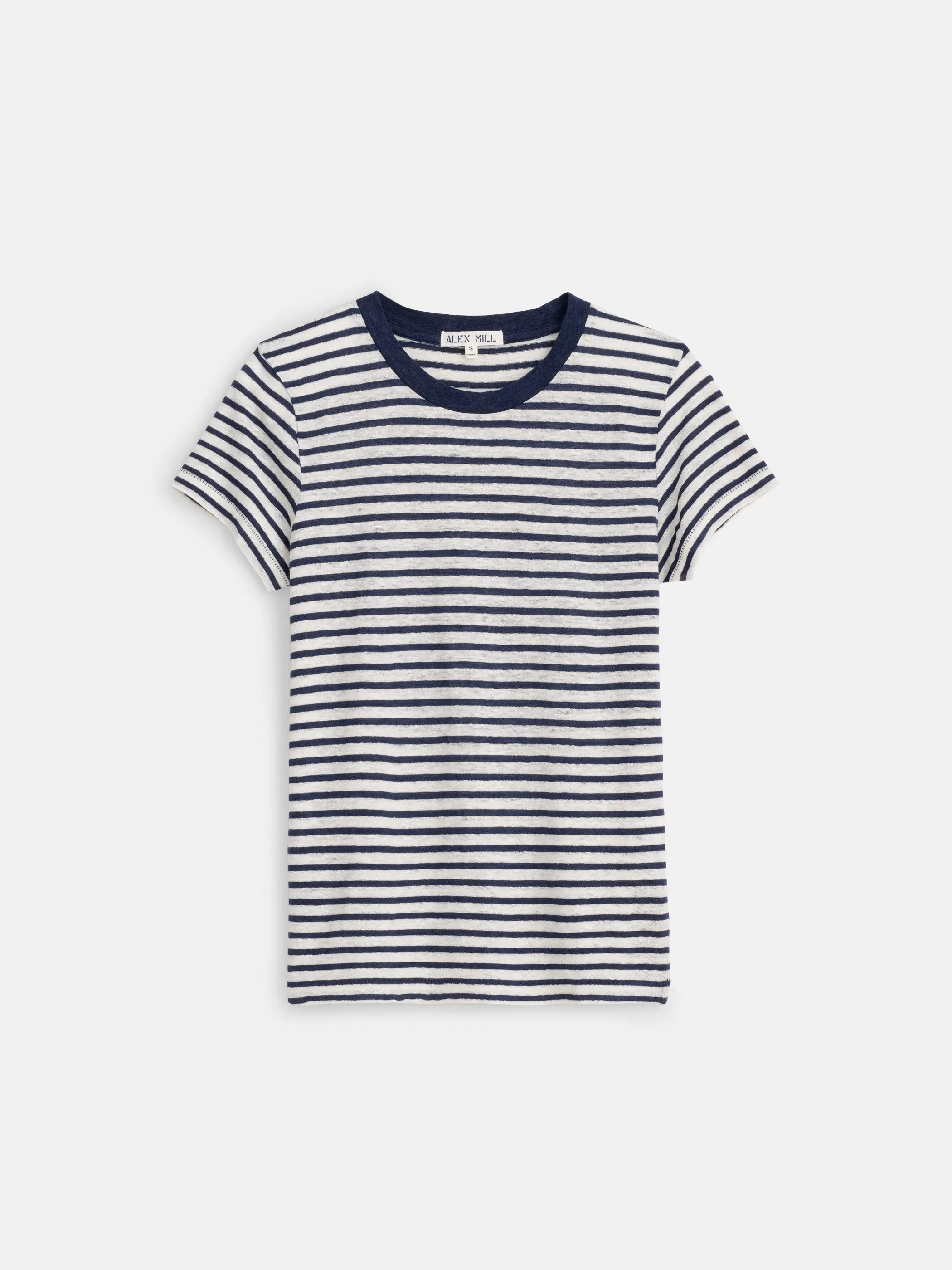 Prospect Striped Tee in Linen sold by Alex Mill