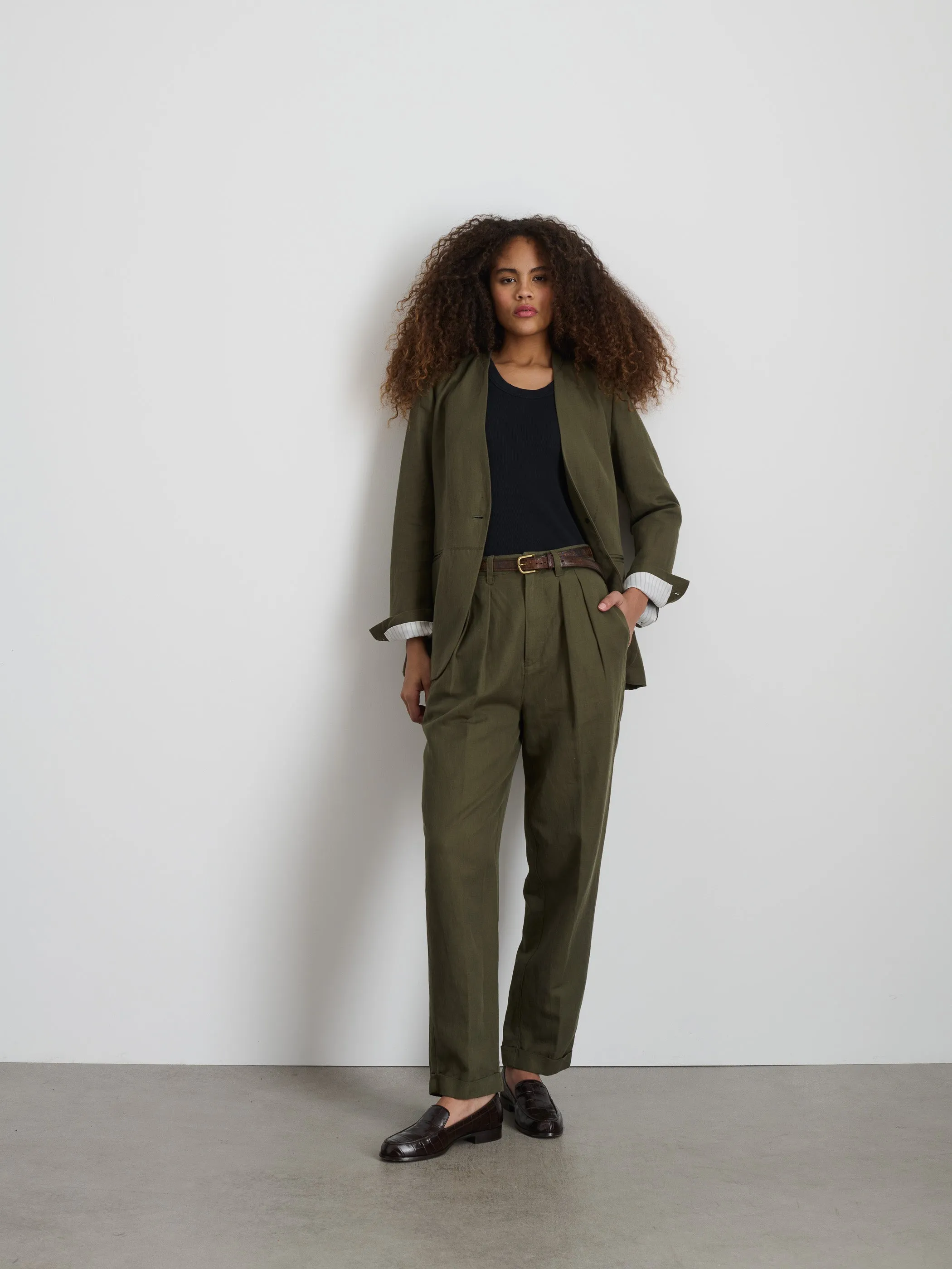 Double Pleat Pant in Twill sold by Alex Mill product image thumbnail 2