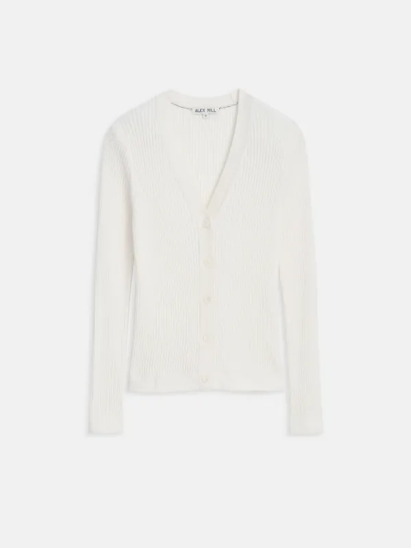 V-Neck Ribbed Cardigan sold by Alex Mill