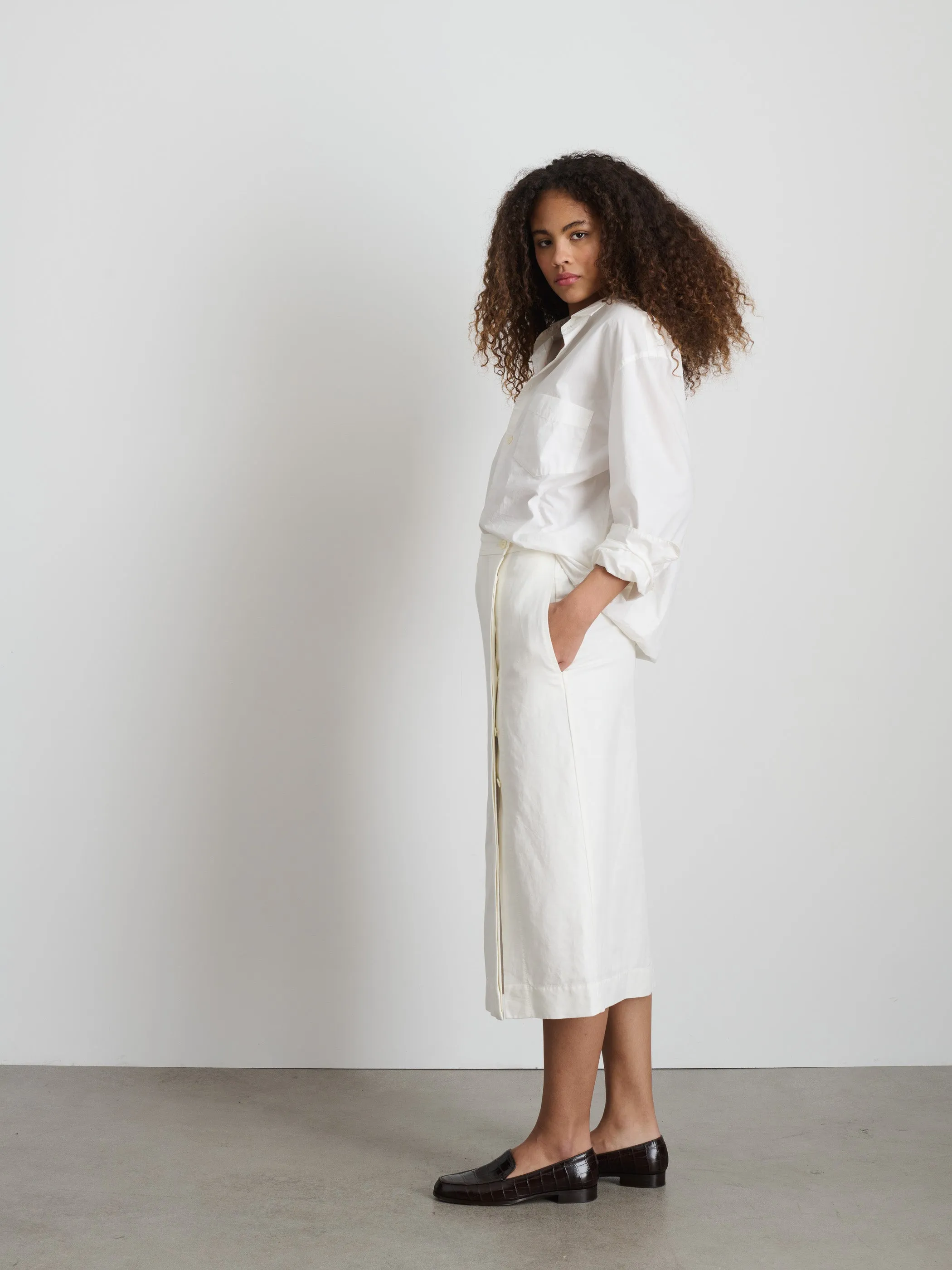 Madeline Skirt In Twill sold by Alex Mill product image thumbnail 5