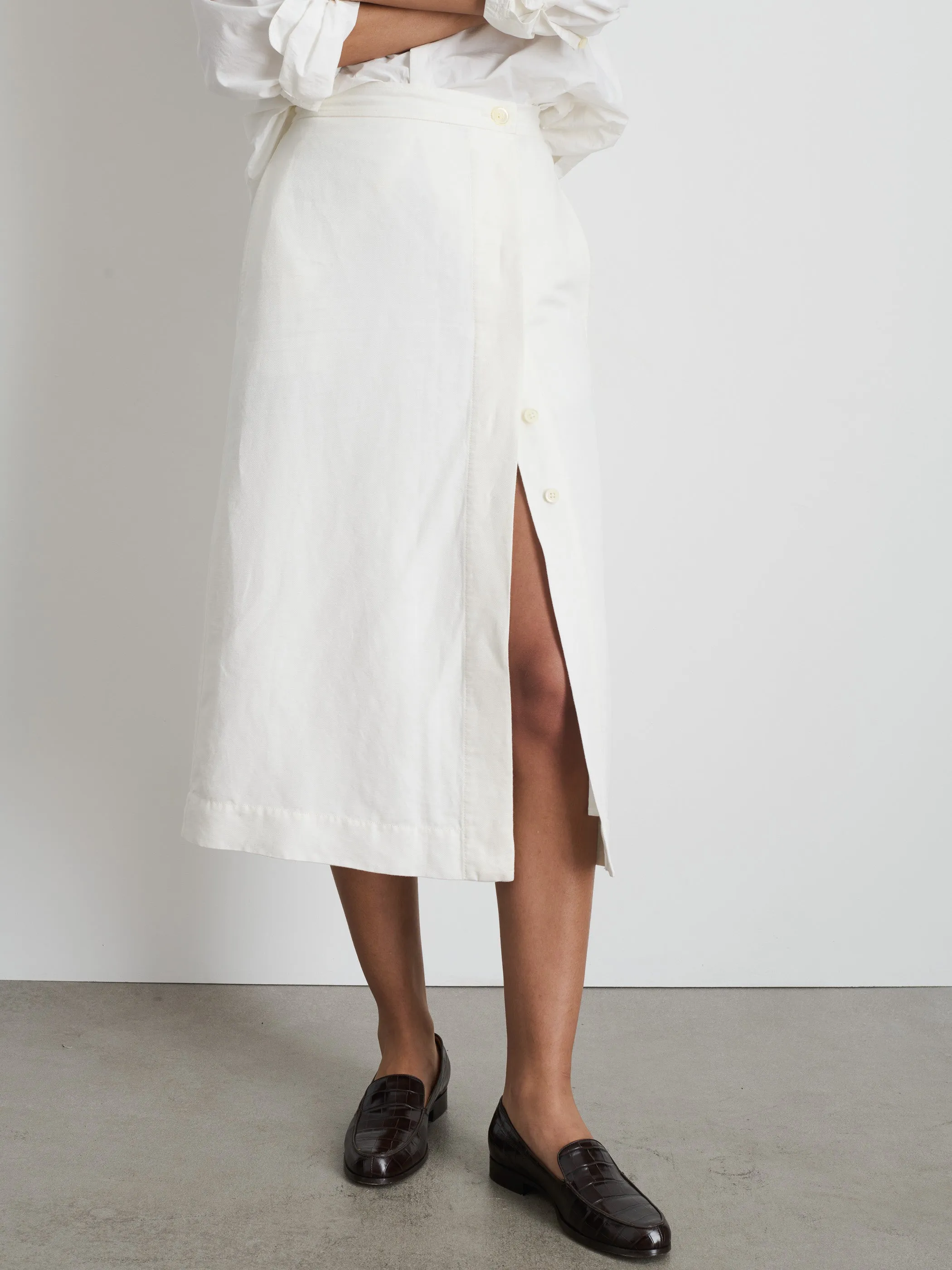 Madeline Skirt In Twill sold by Alex Mill product image thumbnail 3