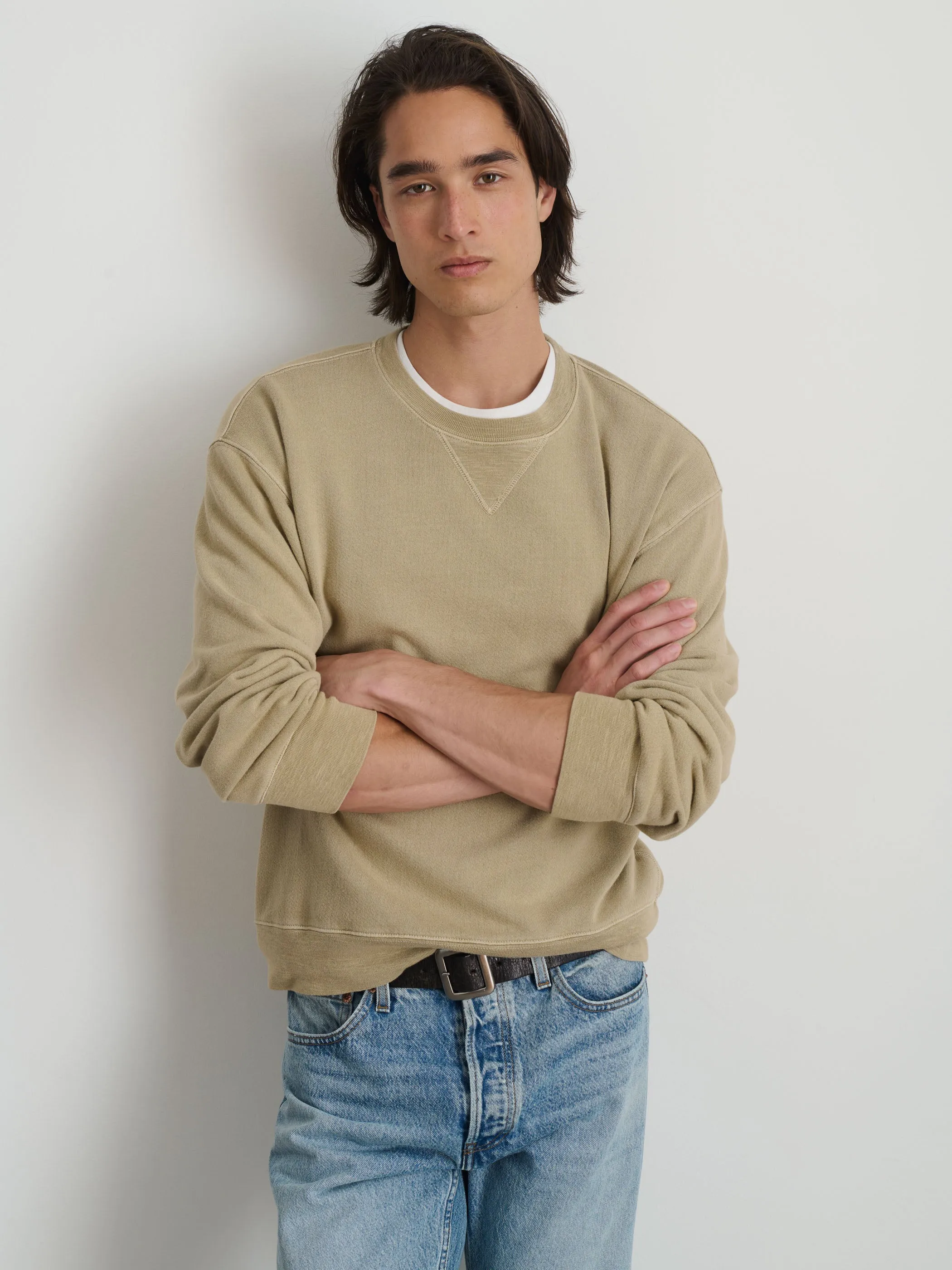 Marlon Sweatshirt In Lightweight Cotton Terry sold by Alex Mill product image thumbnail 4