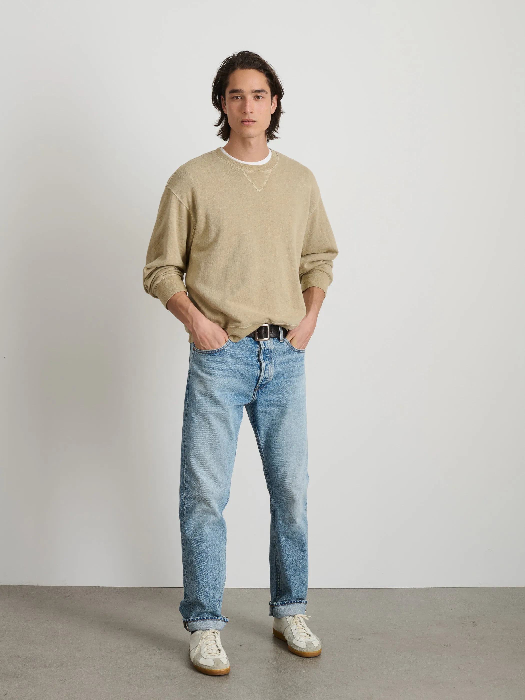 Marlon Sweatshirt In Lightweight Cotton Terry sold by Alex Mill product image thumbnail 3