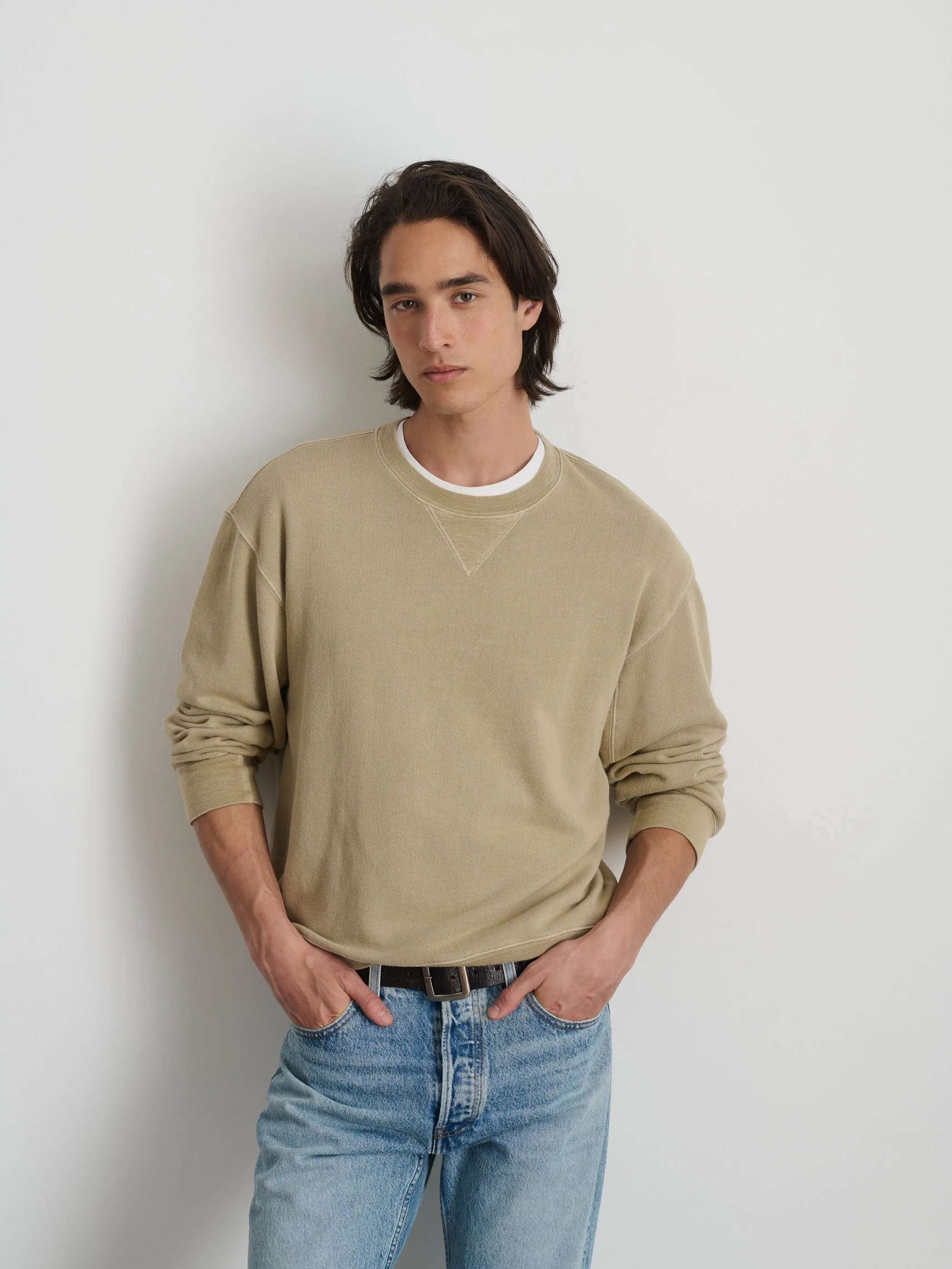 Marlon Sweatshirt In Lightweight Cotton Terry sold by Alex Mill product image thumbnail 2
