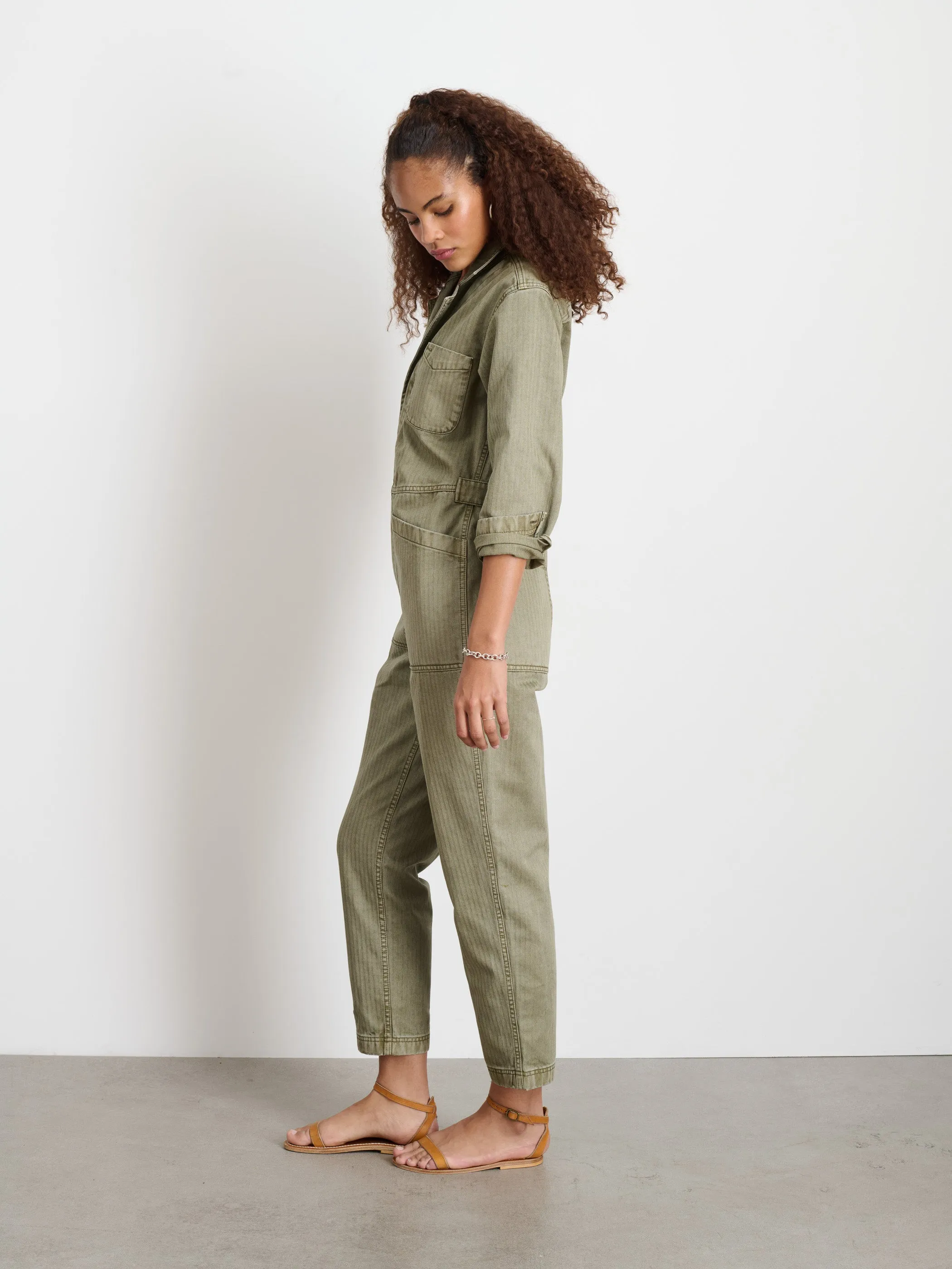 Standard Zip Jumpsuit in Herringbone sold by Alex Mill product image thumbnail 4