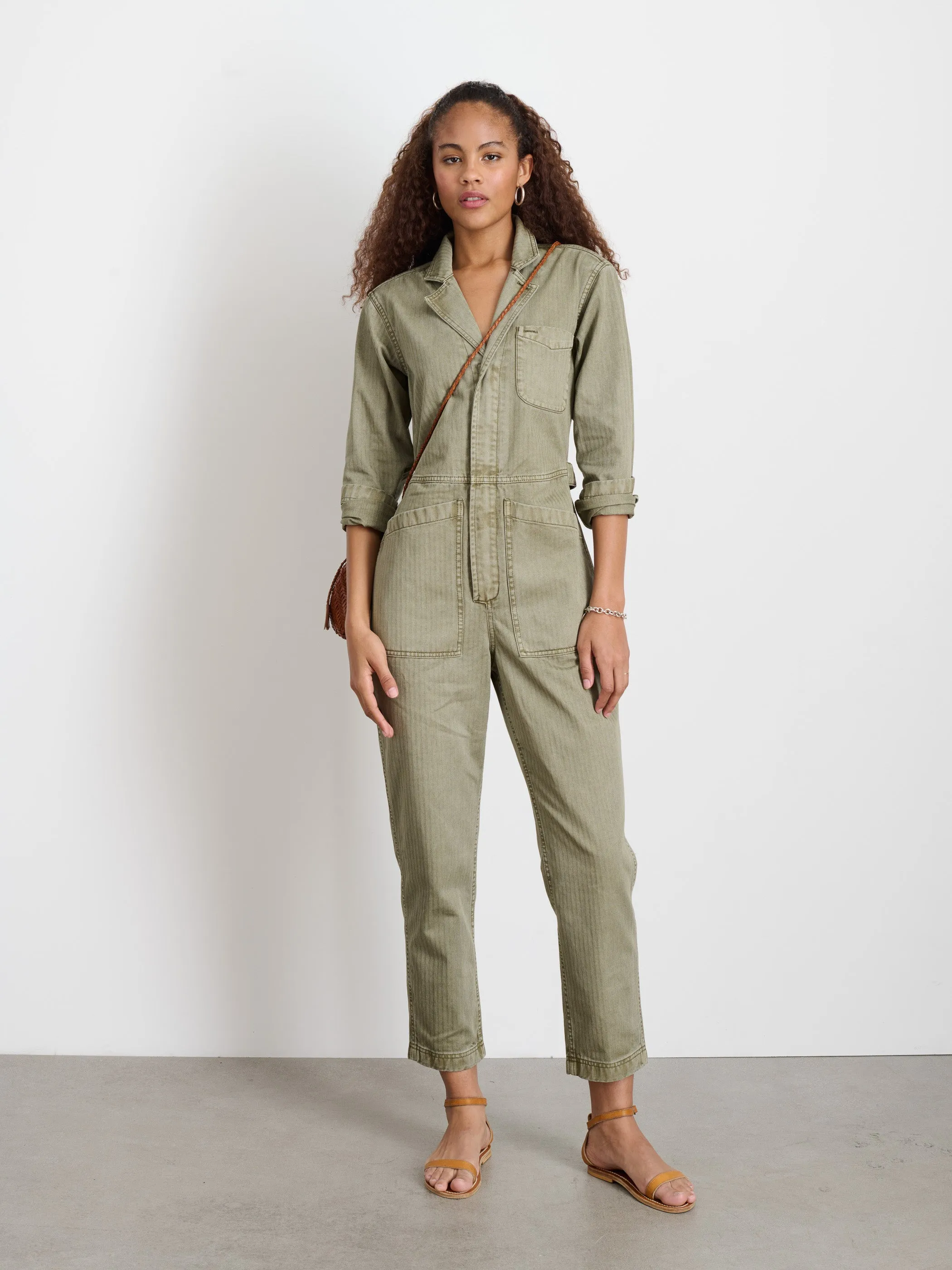 Standard Zip Jumpsuit in Herringbone sold by Alex Mill product image thumbnail 2