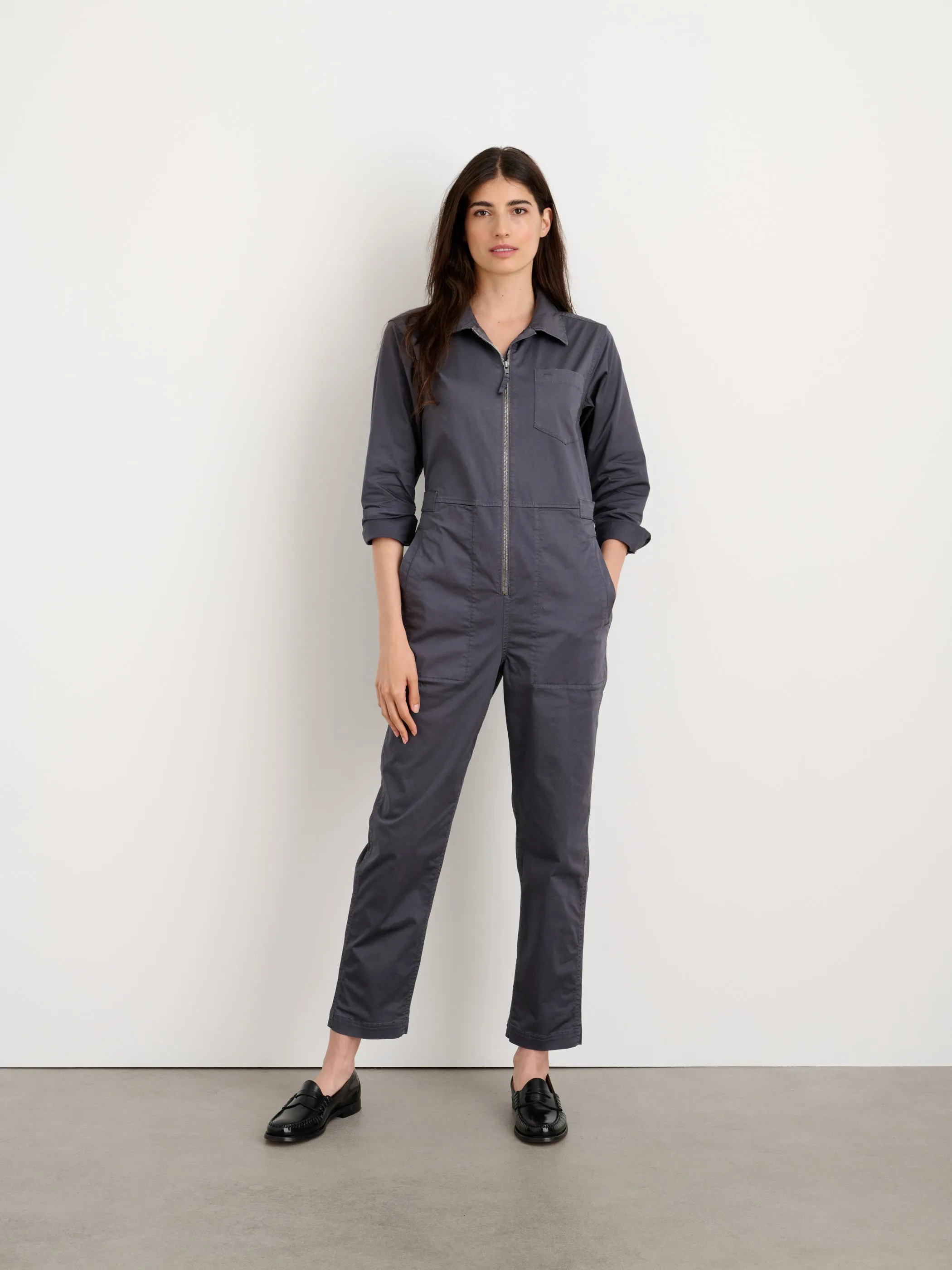Standard Zip Front Jumpsuit in Cotton Twill sold by Alex Mill product image thumbnail 4