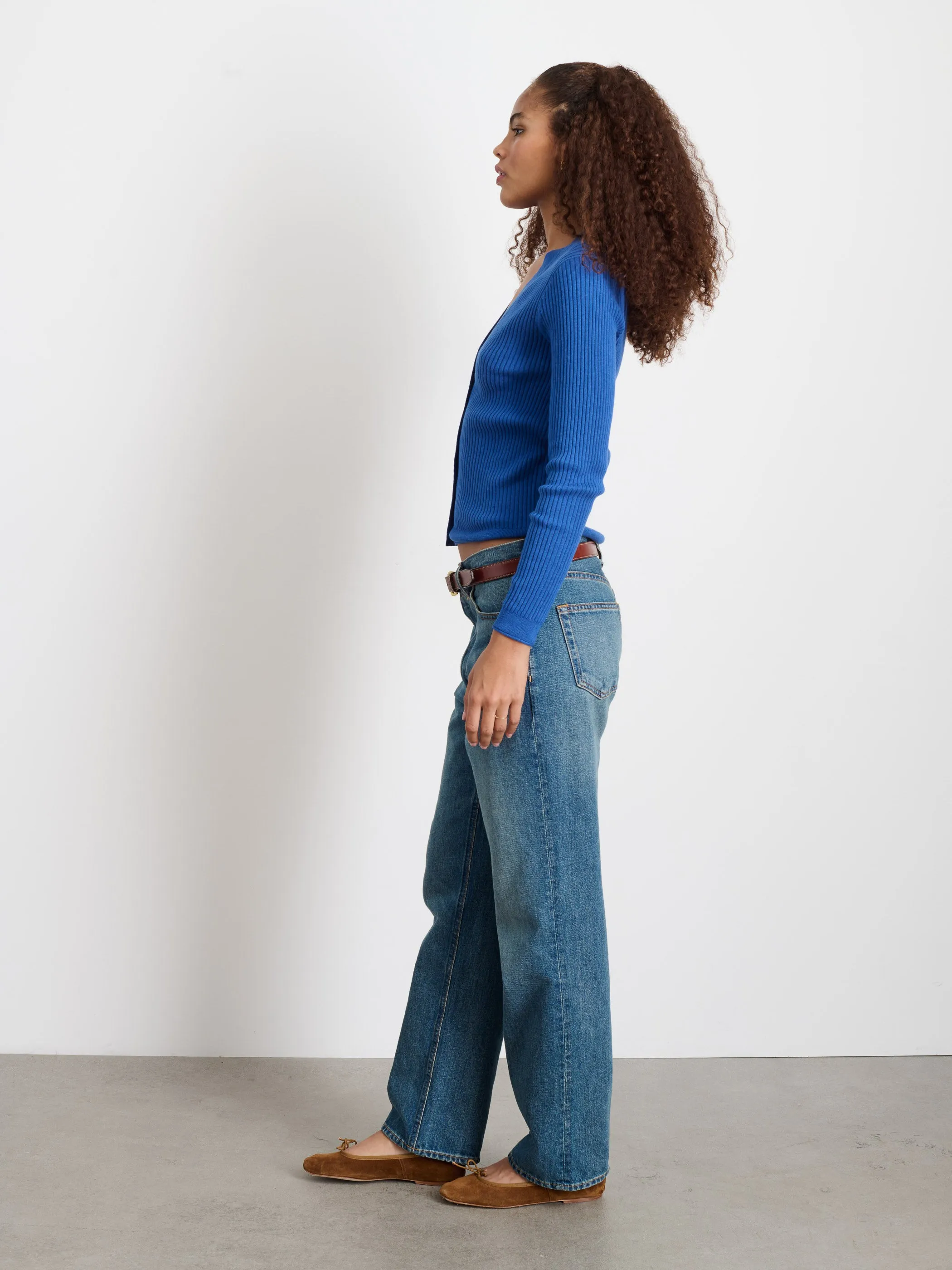 V-Neck Ribbed Cardigan sold by Alex Mill product image thumbnail 4