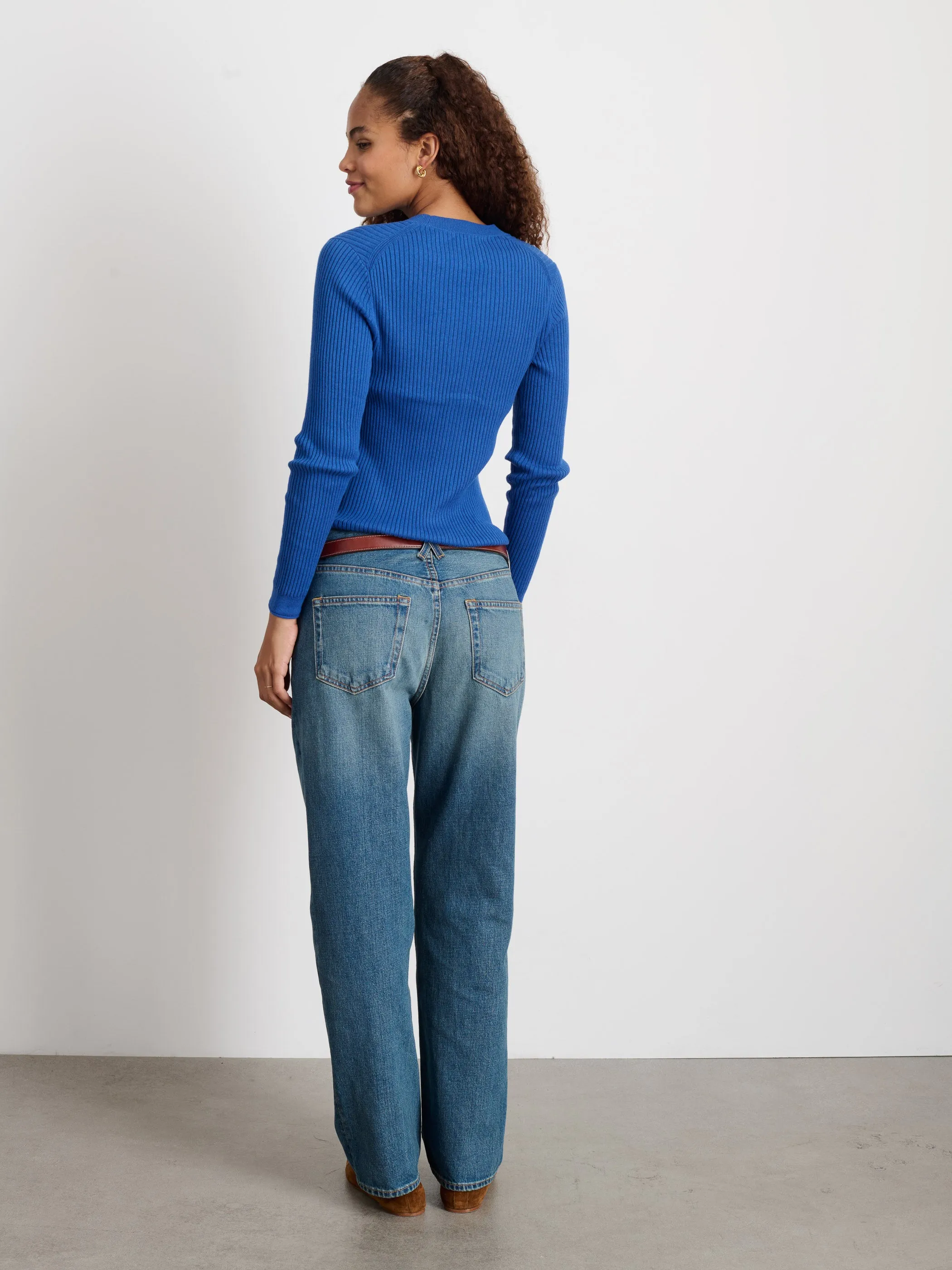 V-Neck Ribbed Cardigan sold by Alex Mill product image thumbnail 5