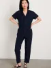 Short Sleeve Standard Zip Jumpsuit in Washed Twill sold by Alex Mill