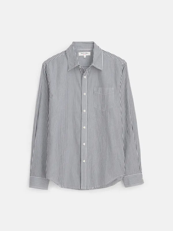 Mill Shirt in Striped Cotton Poplin sold by Alex Mill