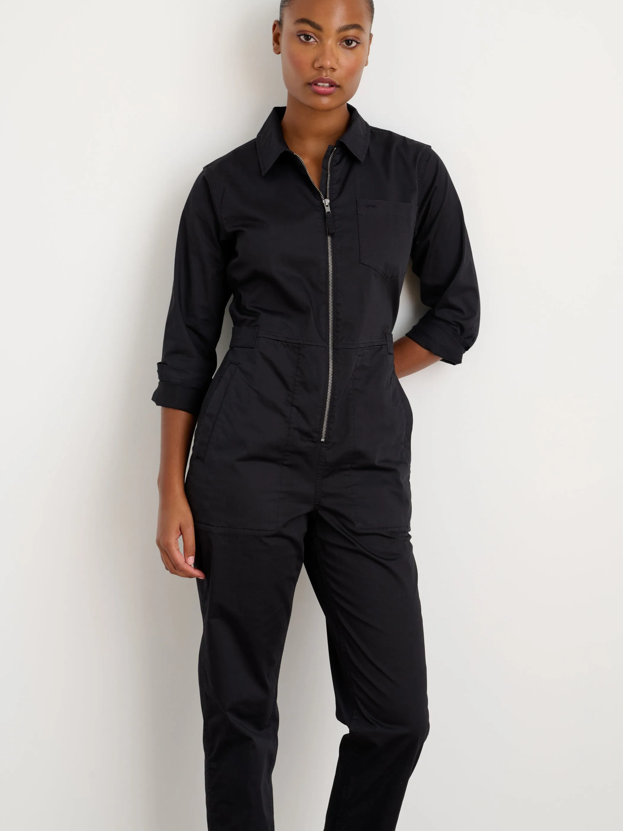 Standard Zip Front Jumpsuit in Cotton Twill sold by Alex Mill product image thumbnail 3