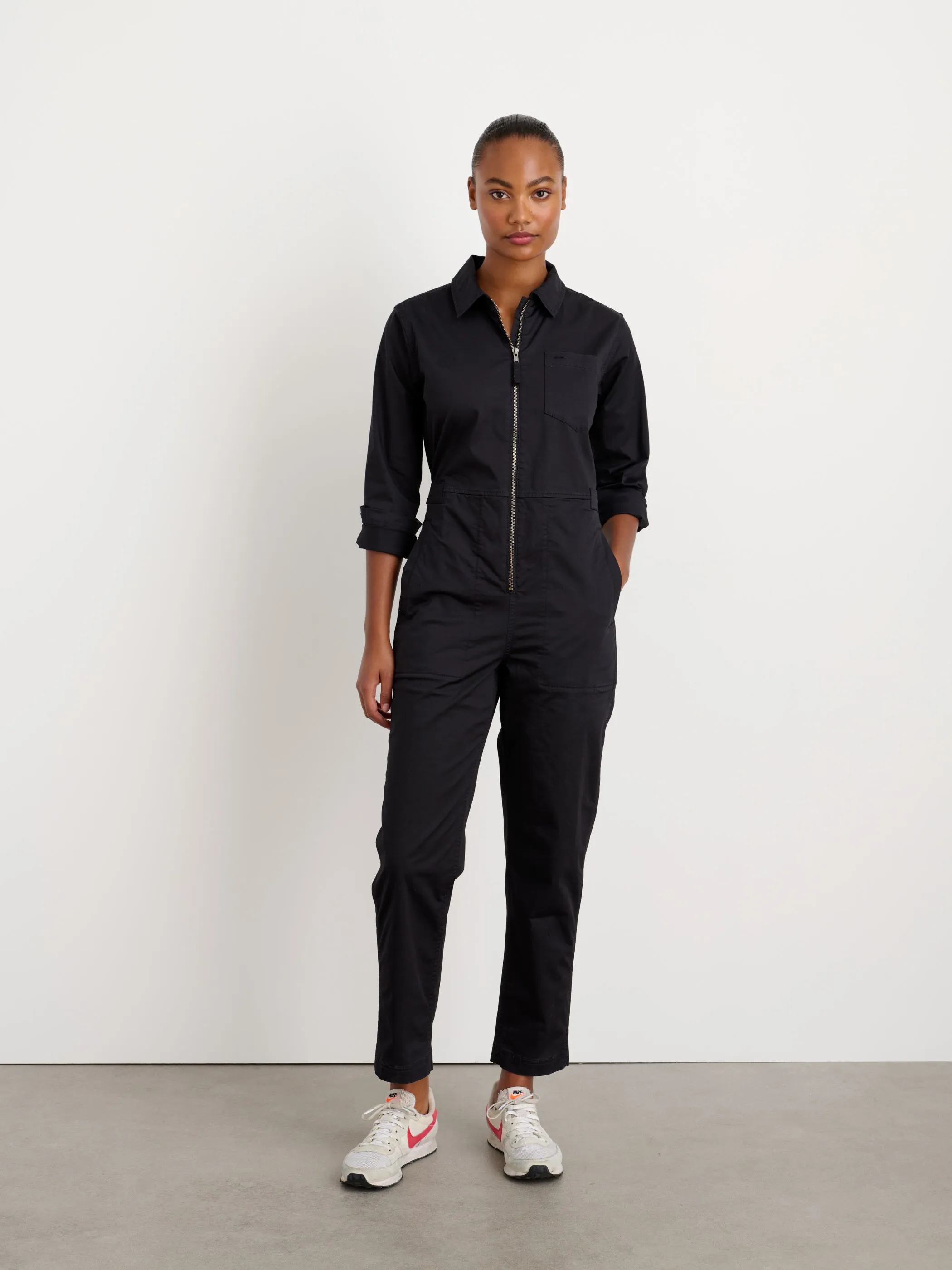 Standard Zip Front Jumpsuit in Cotton Twill sold by Alex Mill product image thumbnail 2