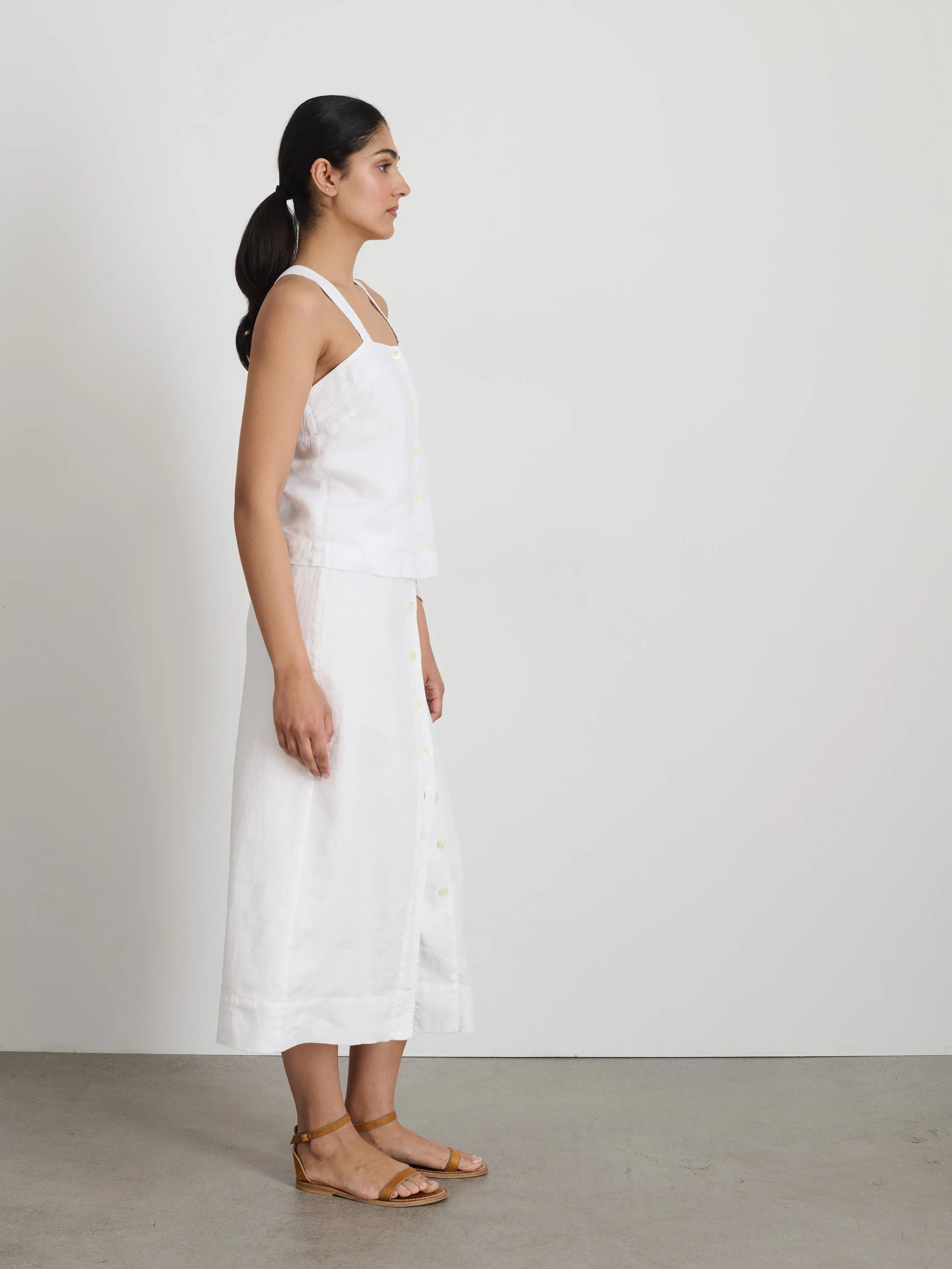 Zoe Tank In Linen sold by Alex Mill product image thumbnail 5