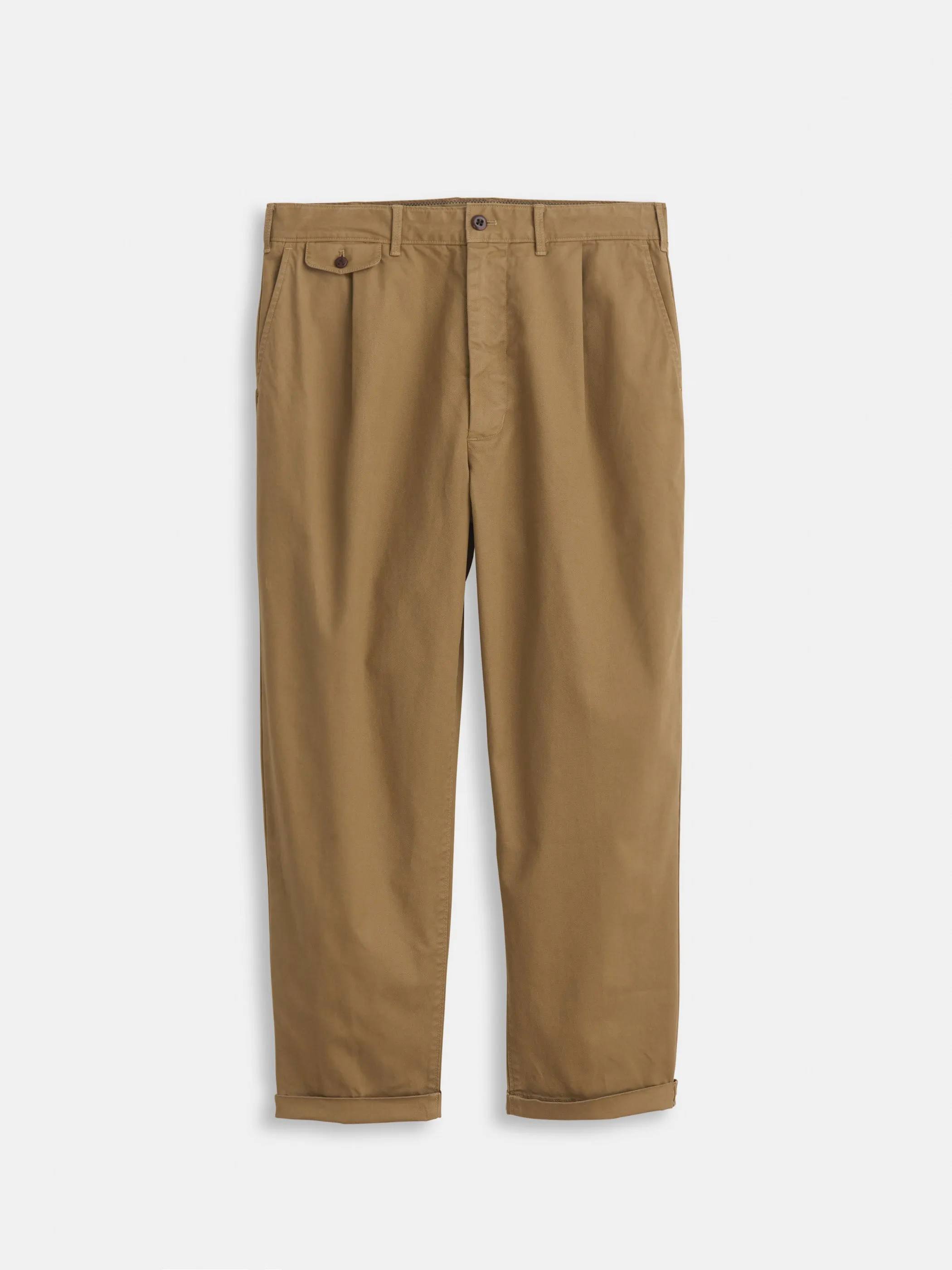 Long Inseam Standard Pleated Pant in Chino sold by Alex Mill