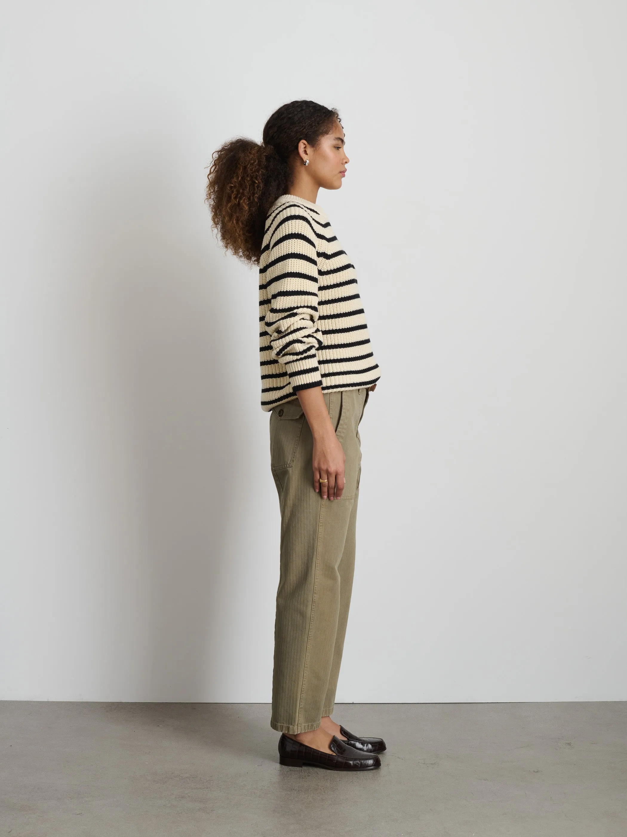 Amalie Pullover Sweater In Stripe sold by Alex Mill product image thumbnail 5