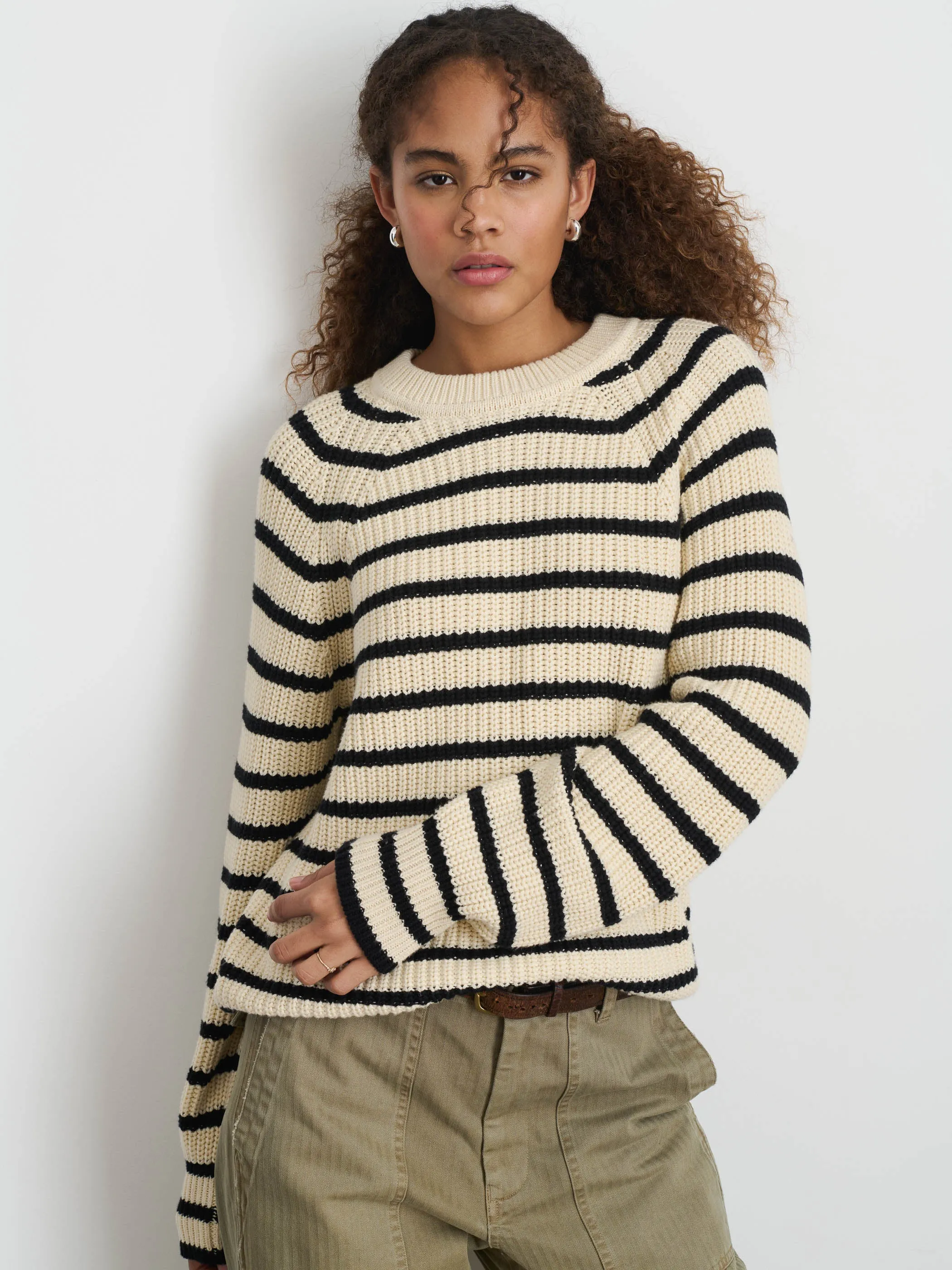 Amalie Pullover Sweater In Stripe sold by Alex Mill product image thumbnail 2