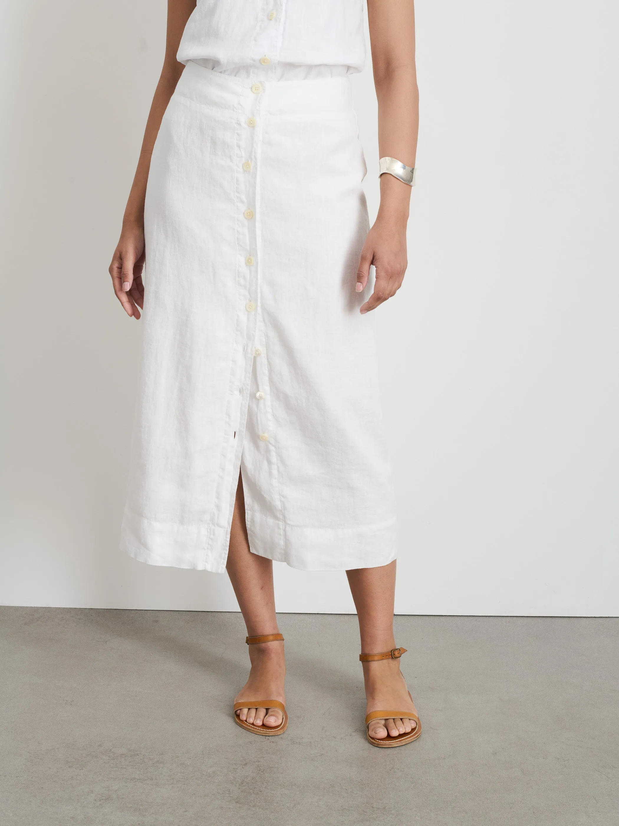 Zoe Skirt in Linen sold by Alex Mill product image thumbnail 5