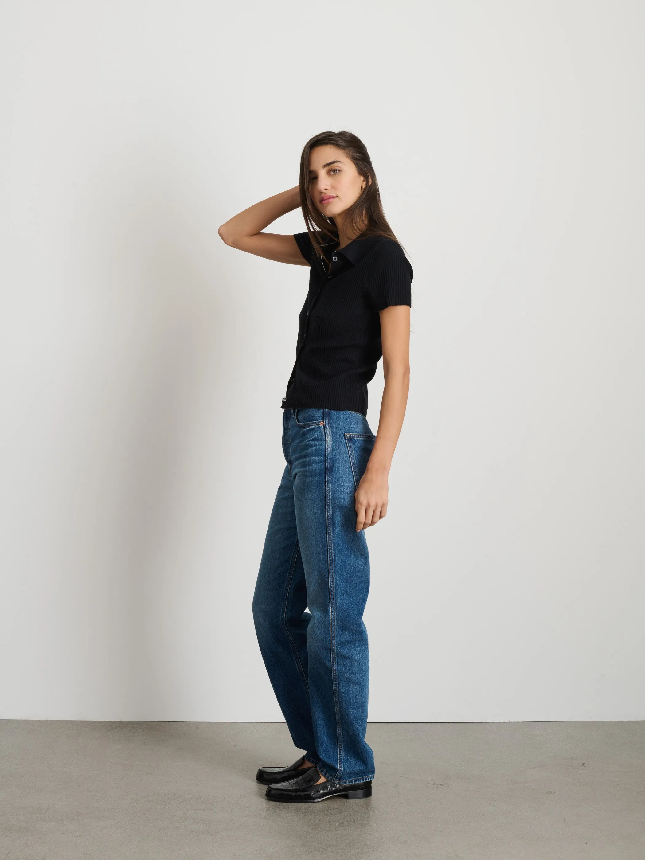 Suzanne Ribbed Polo sold by Alex Mill product image thumbnail 4