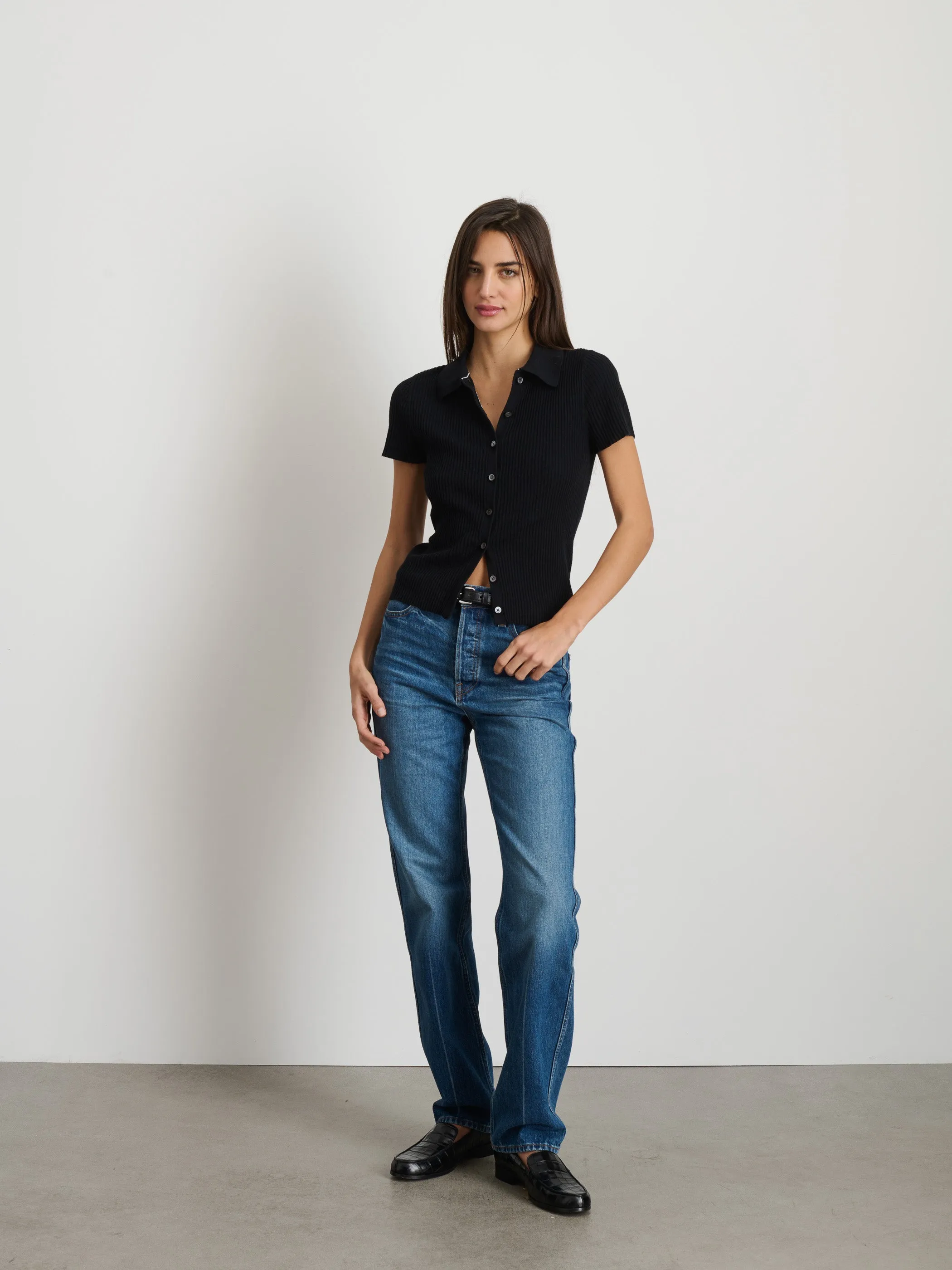 Suzanne Ribbed Polo sold by Alex Mill product image thumbnail 3