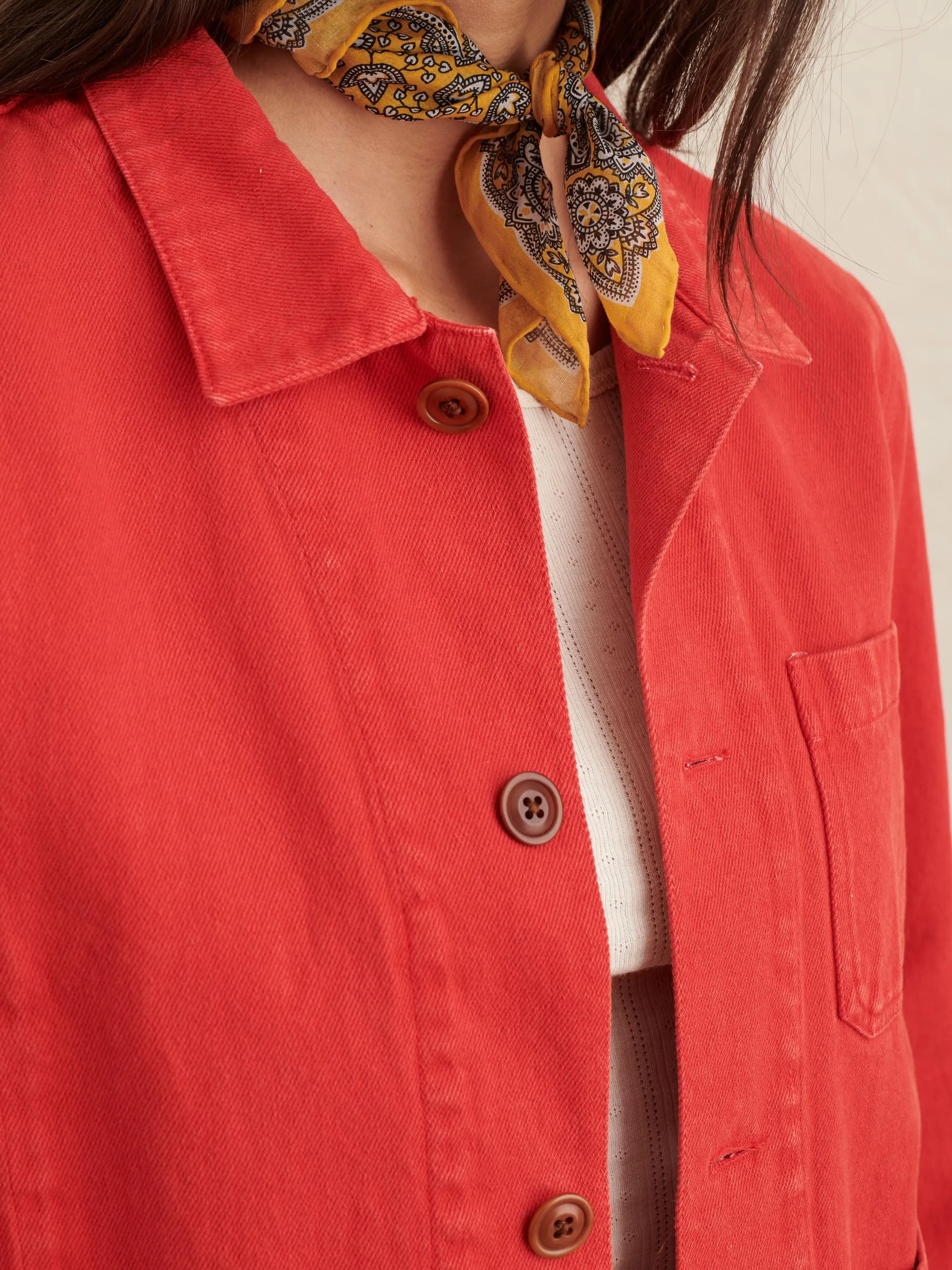 Britt Work Jacket in Upcycled Denim sold by Alex Mill product image thumbnail 5