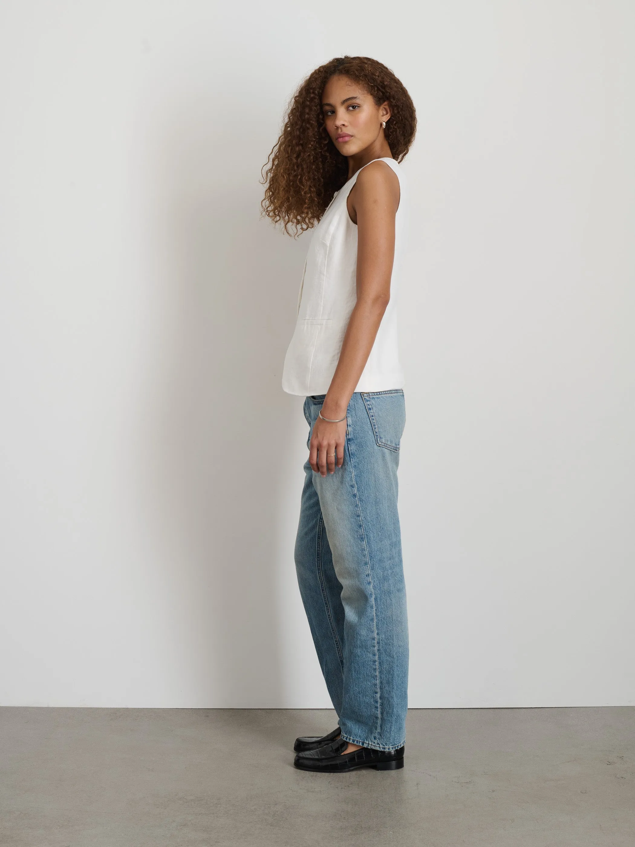 Anna Vest In Linen sold by Alex Mill product image thumbnail 5