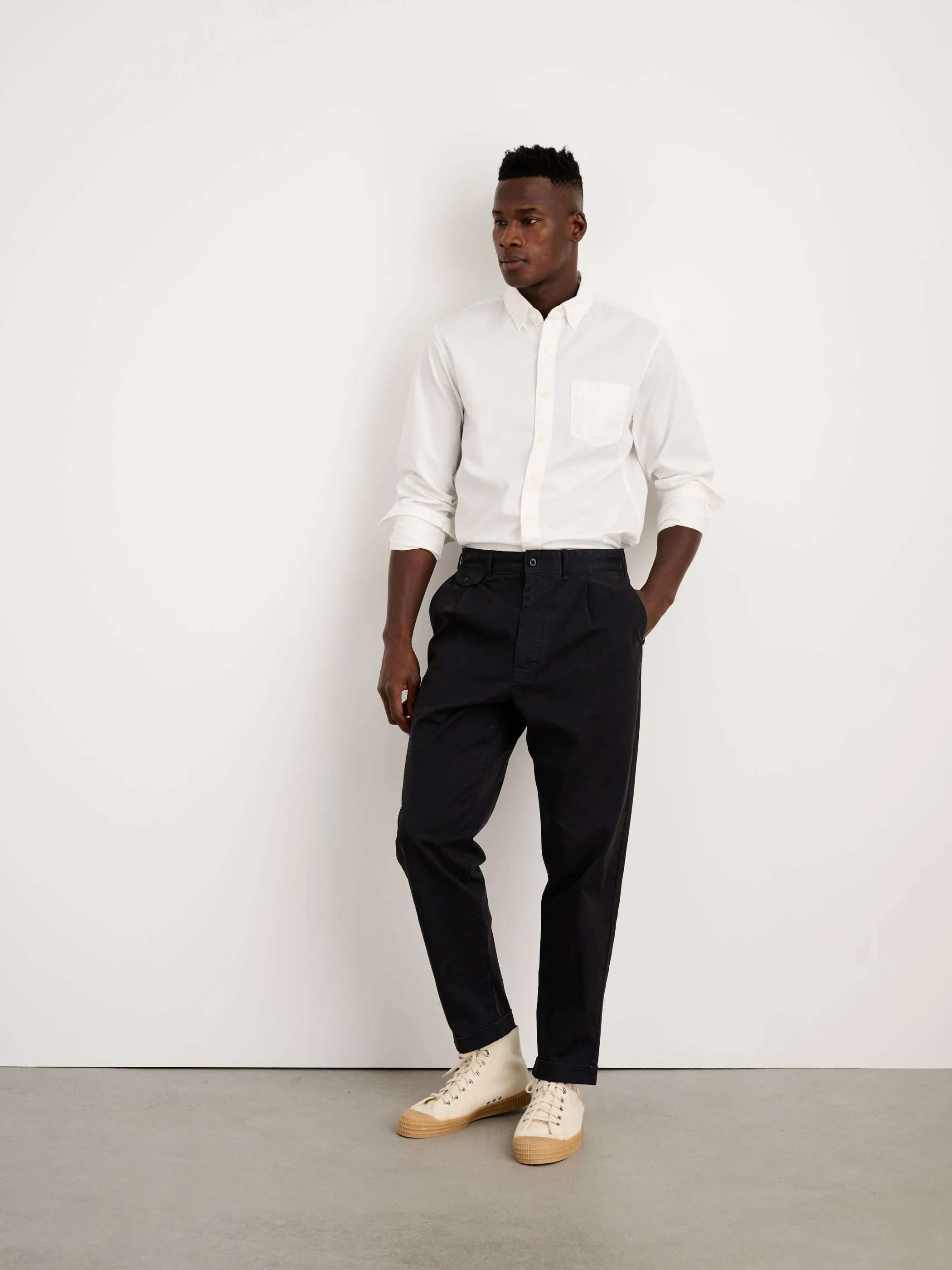 Long Inseam Standard Pleated Pant in Chino sold by Alex Mill product image thumbnail 2