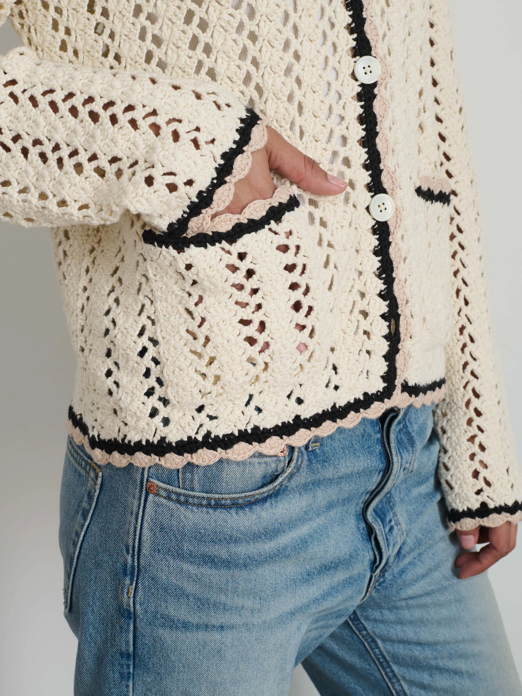 Ella Hand-Crochet Cardigan sold by Alex Mill product image thumbnail 5