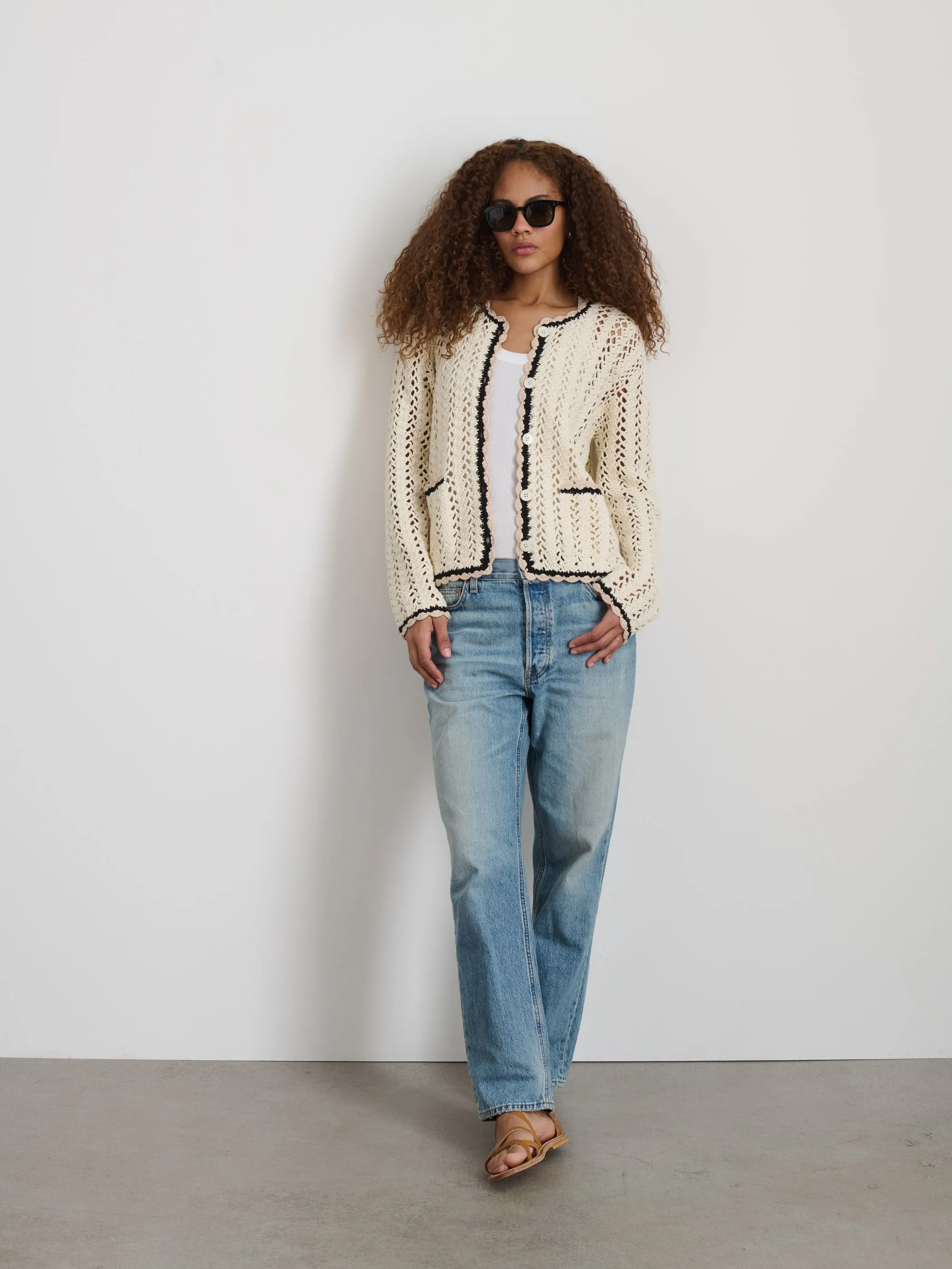 Ella Hand-Crochet Cardigan sold by Alex Mill product image thumbnail 3