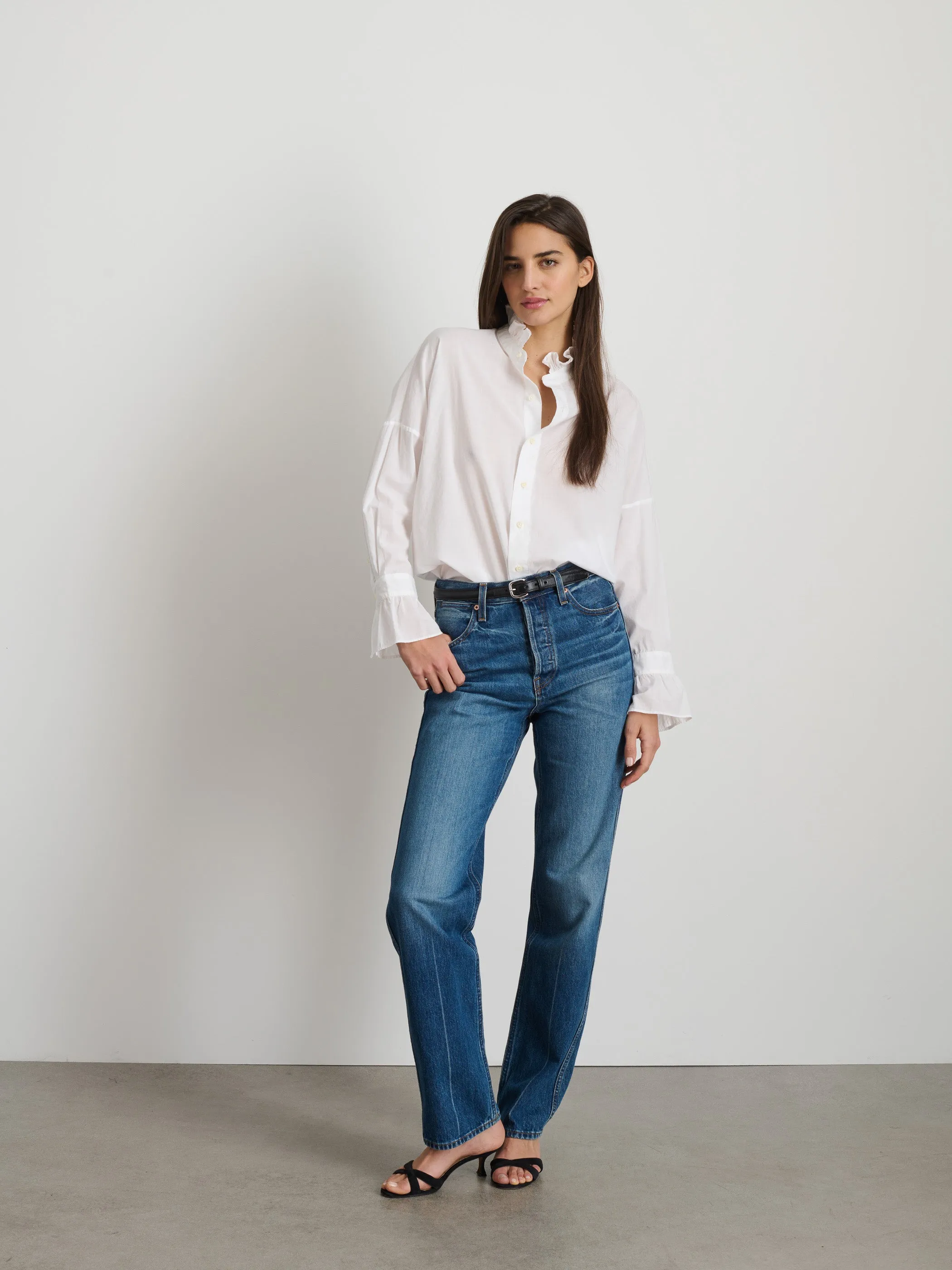 Blake Ruffle Shirt In Cotton Voile sold by Alex Mill product image thumbnail 3
