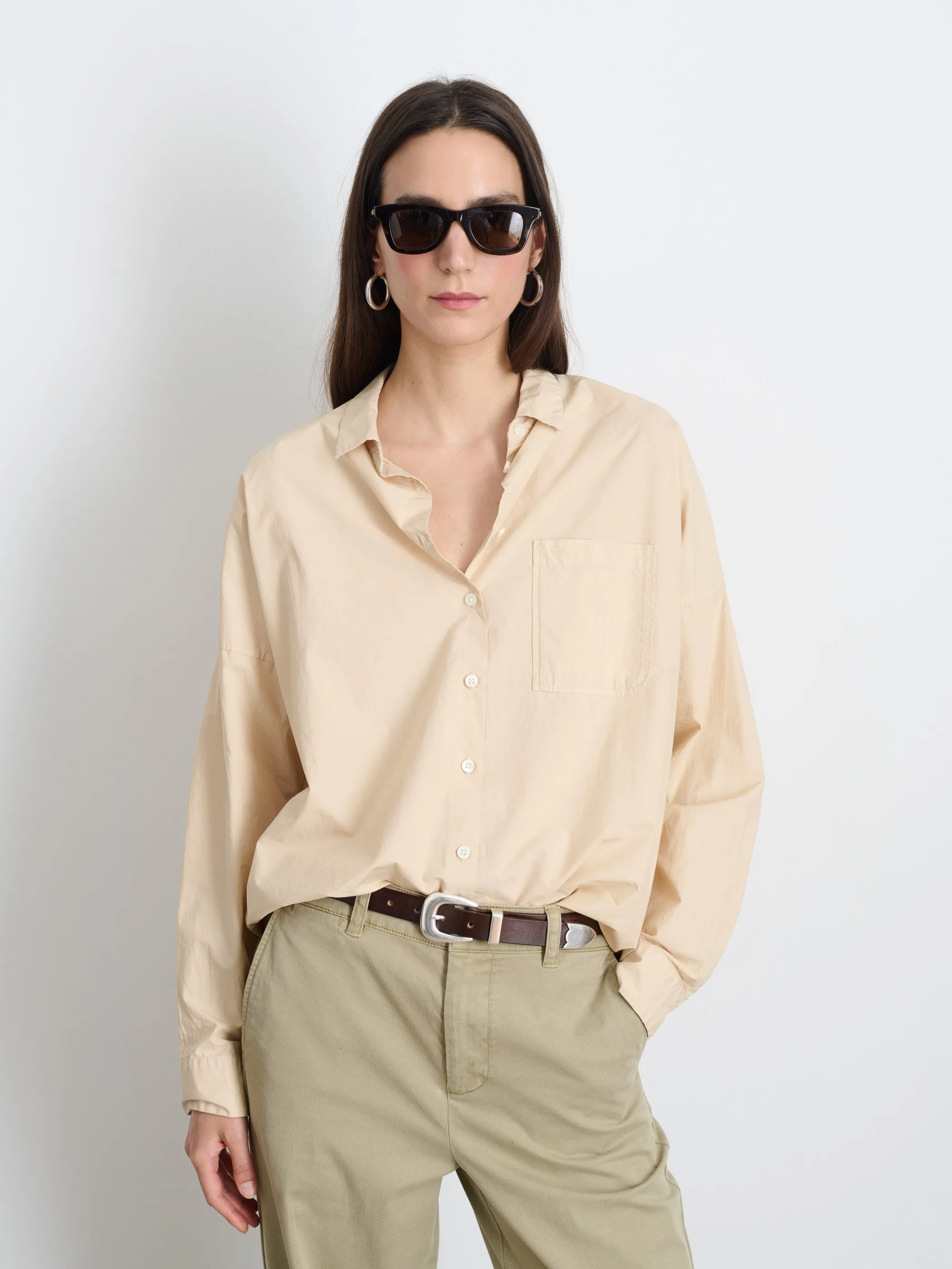 Jo Shirt In Cotton Poplin sold by Alex Mill product image thumbnail 5