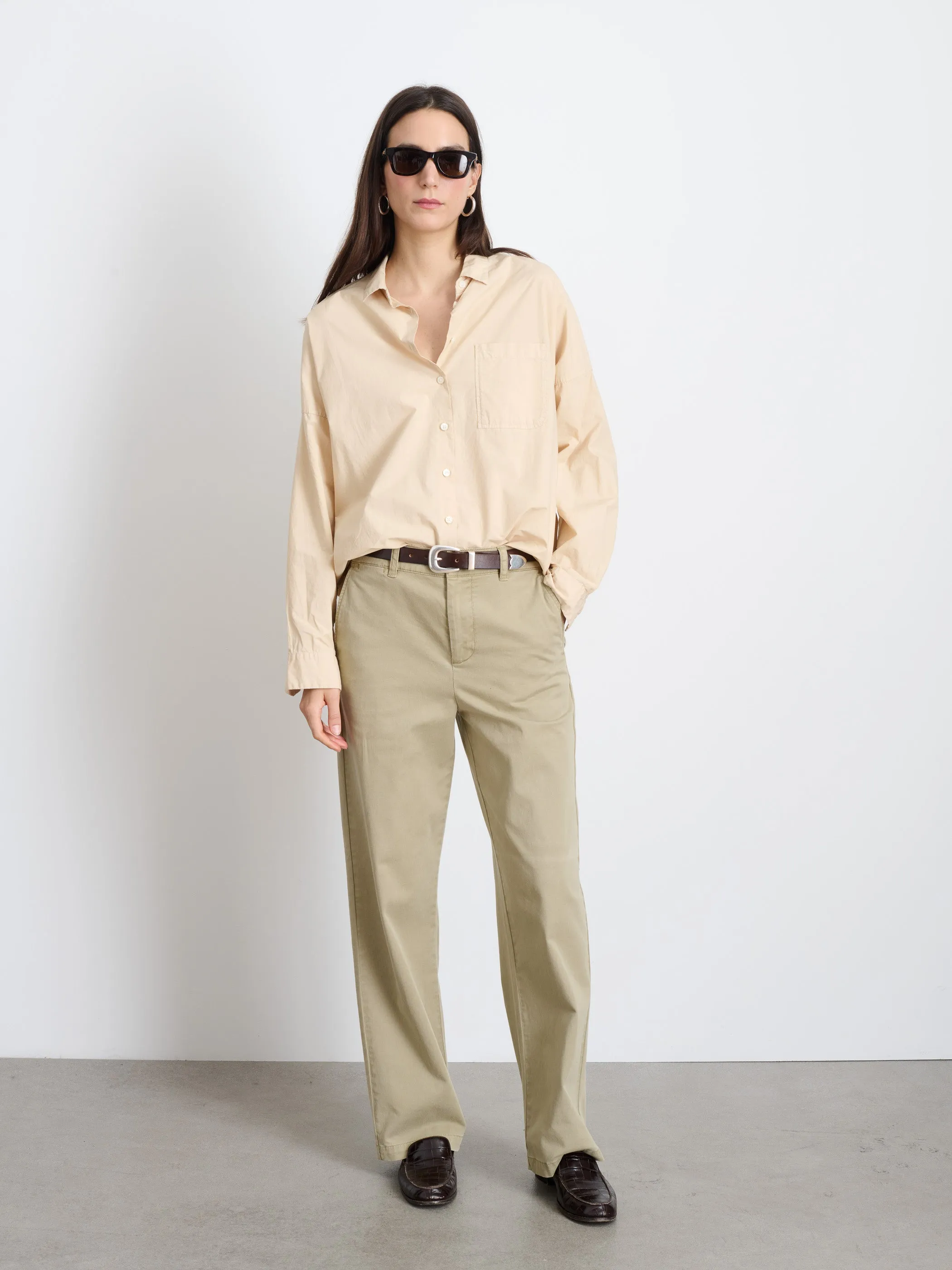 Jo Shirt In Cotton Poplin sold by Alex Mill product image thumbnail 2