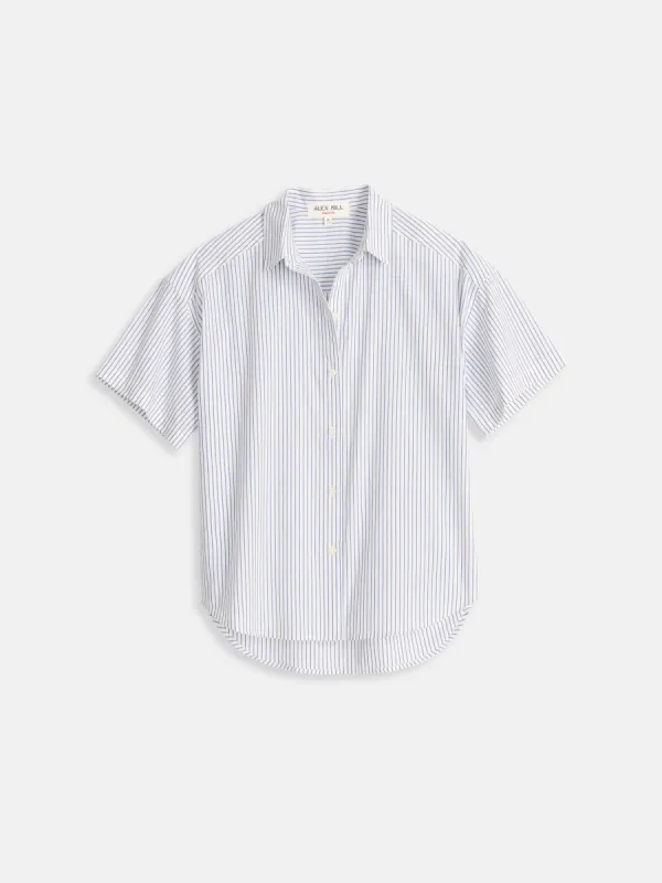 Easy Short Sleeve Shirt in Stripe sold by Alex Mill