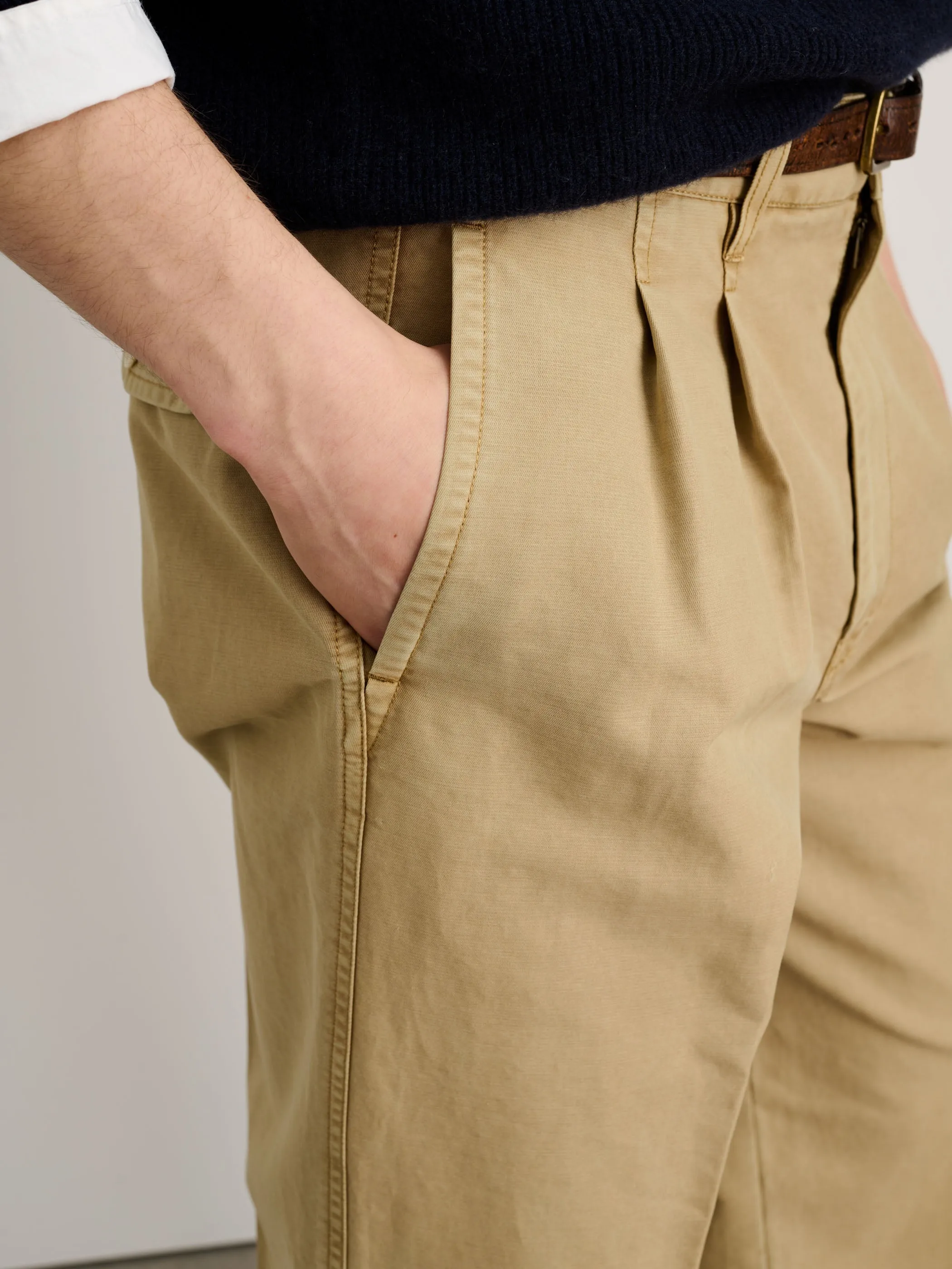 Mill Double Pleated Pant In Vintage Twill sold by Alex Mill product image thumbnail 5