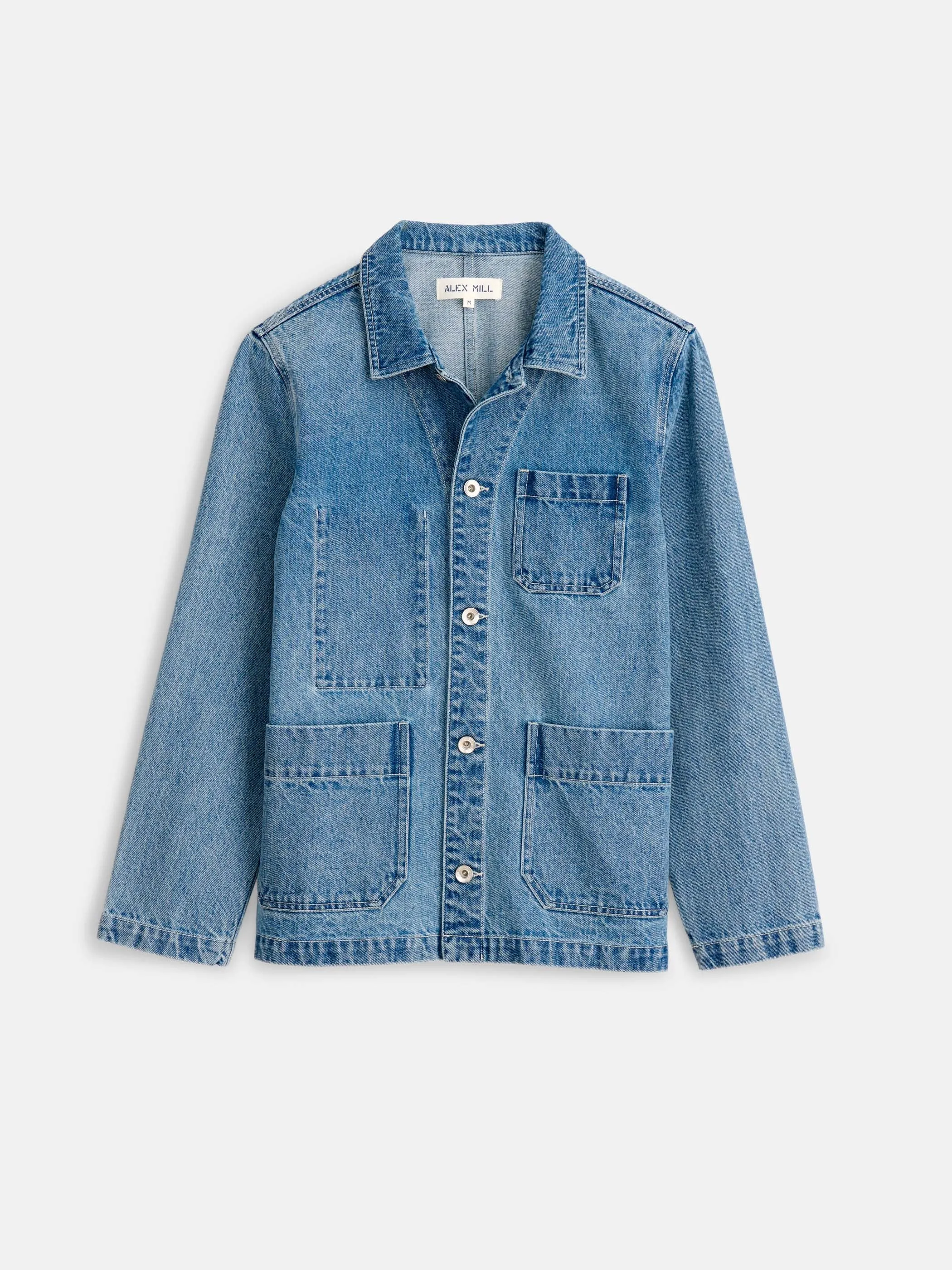 Britt Work Jacket in Denim sold by Alex Mill