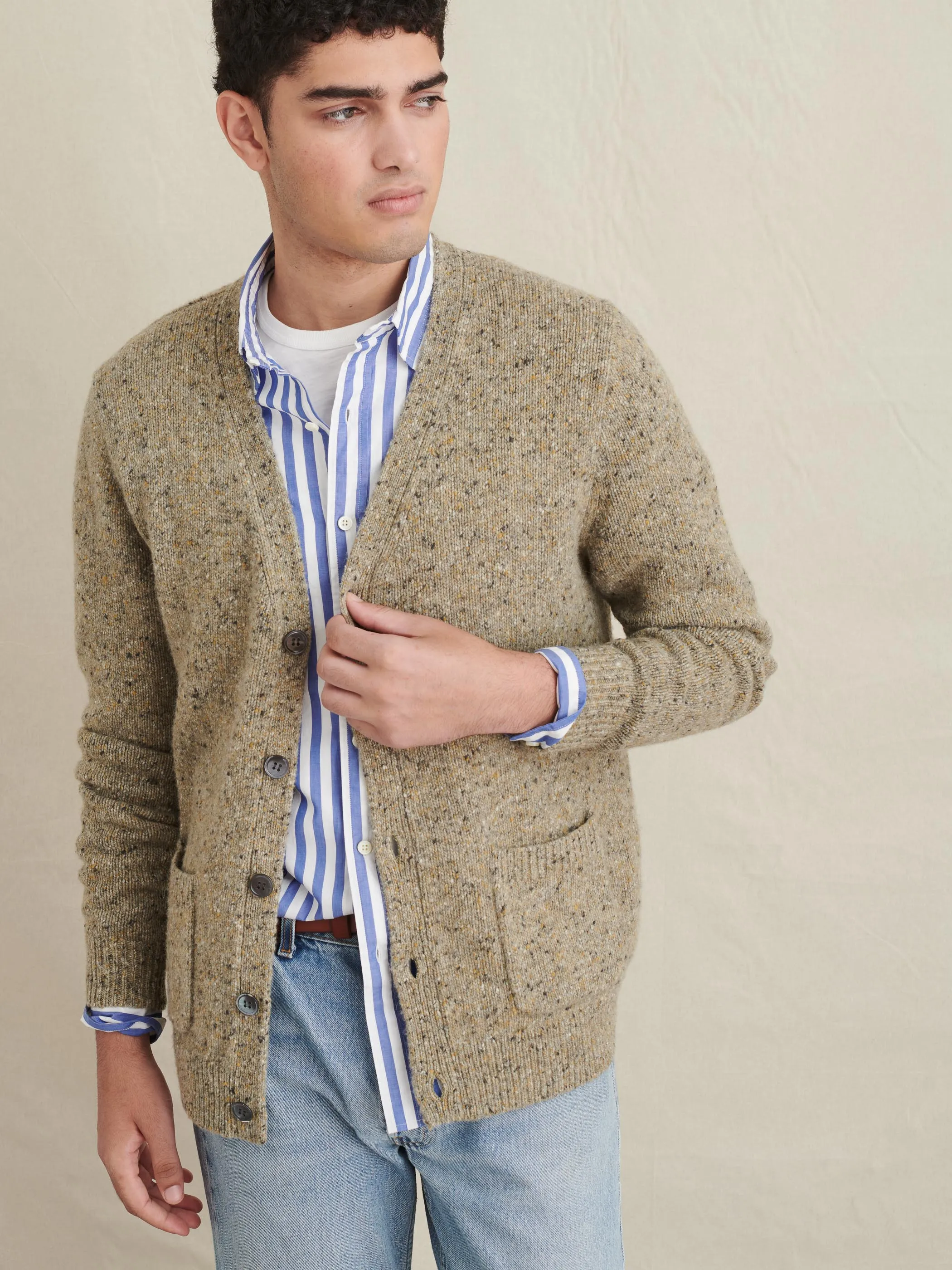 Donegal Wool Cardigan sold by Alex Mill product image thumbnail 3