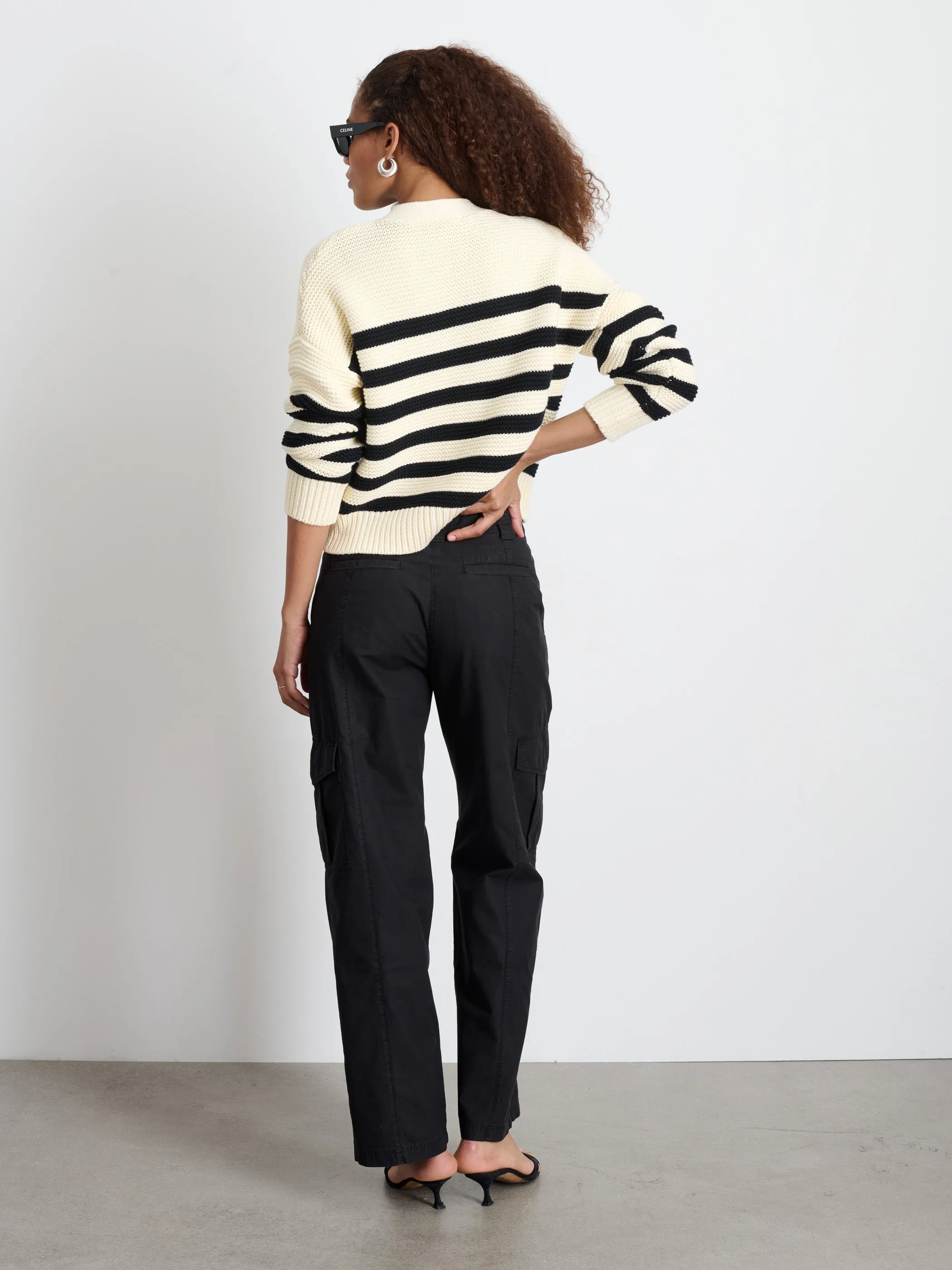 Nico Striped Cardigan in Cotton sold by Alex Mill product image thumbnail 4