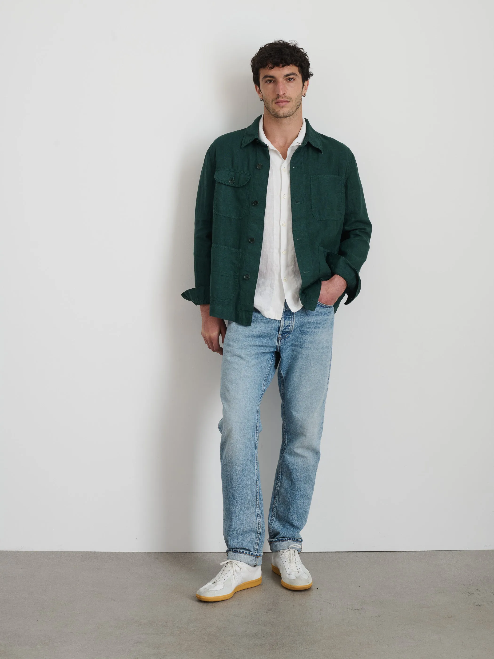 Garment Dyed Work Jacket in Linen sold by Alex Mill product image thumbnail 3