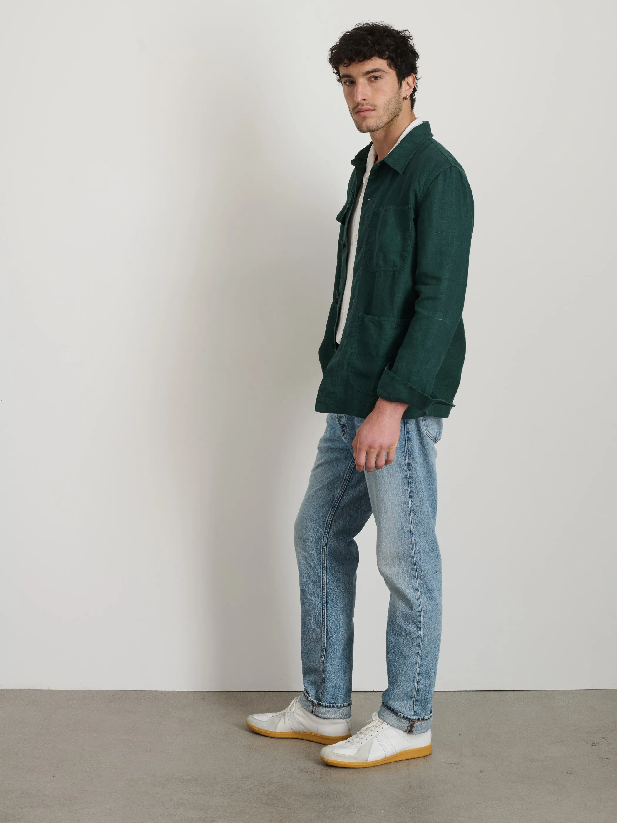 Garment Dyed Work Jacket in Linen sold by Alex Mill product image thumbnail 4