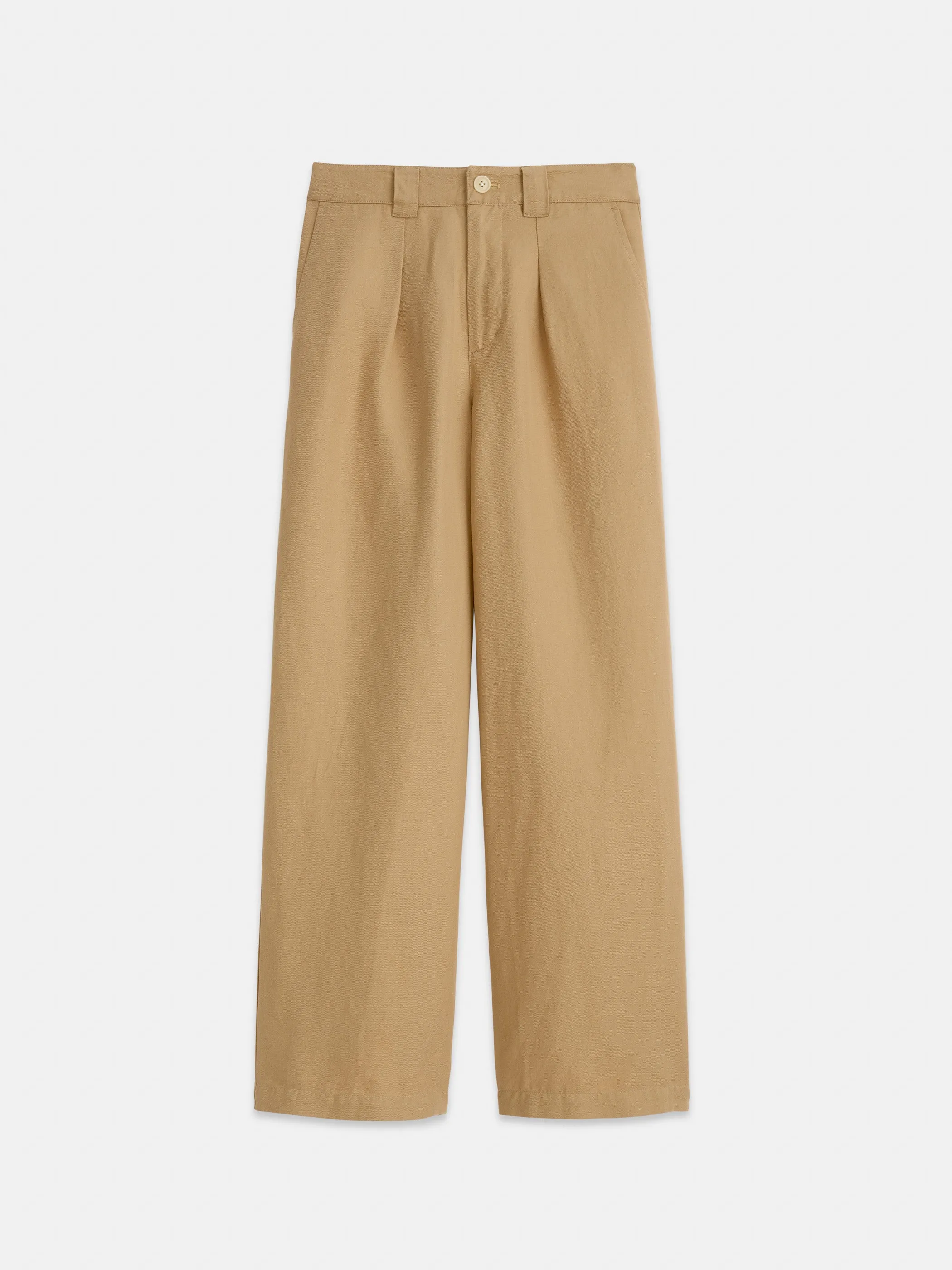 Madeline Pleat Trouser in Twill sold by Alex Mill