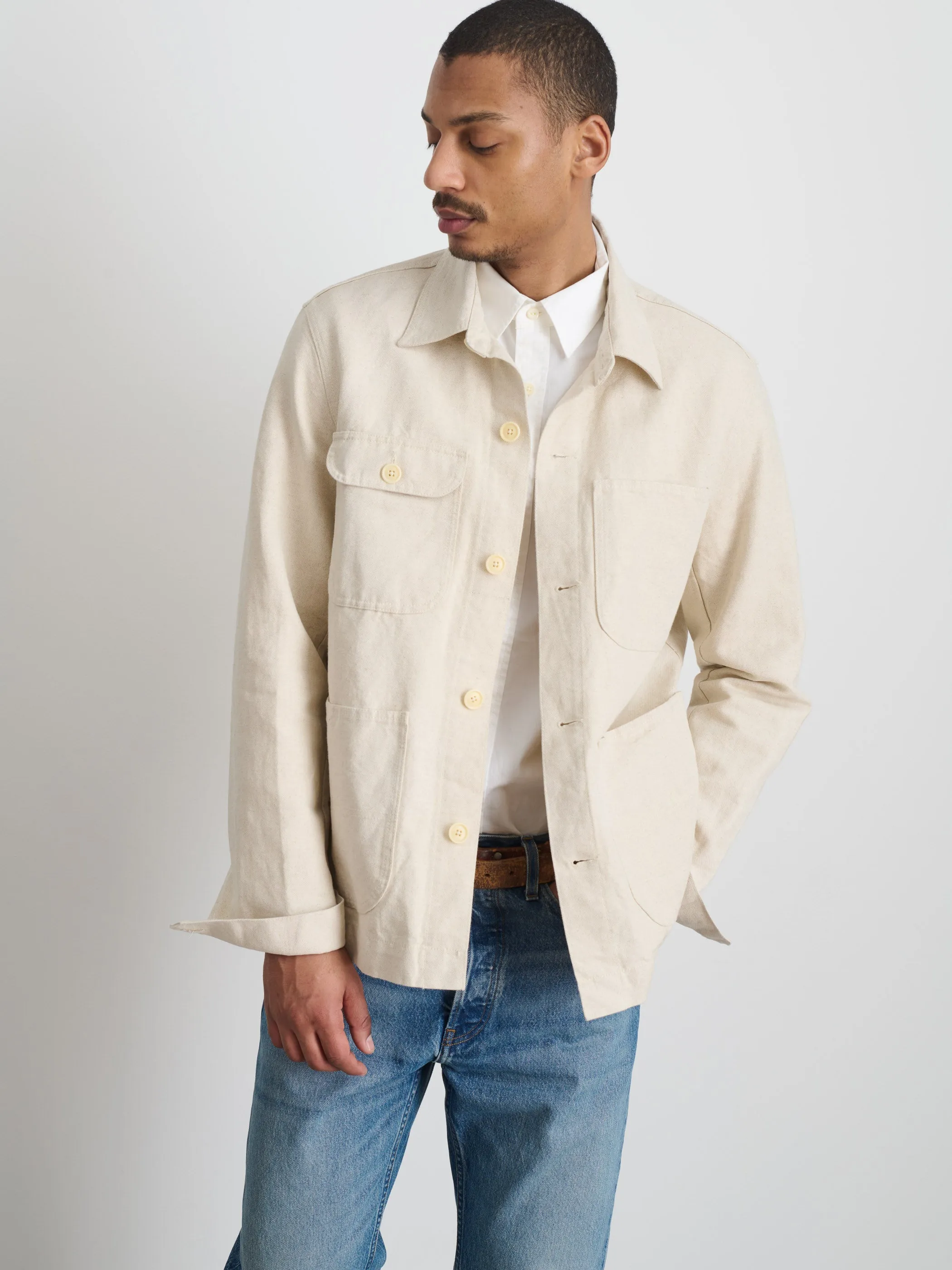Work Jacket In Linen Canvas sold by Alex Mill product image thumbnail 2