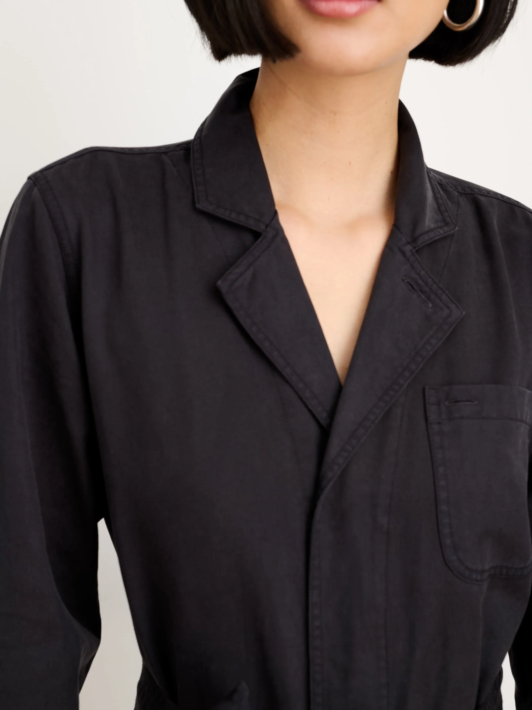 Standard Zip Jumpsuit in Drapey Cotton Twill sold by Alex Mill product image thumbnail 5