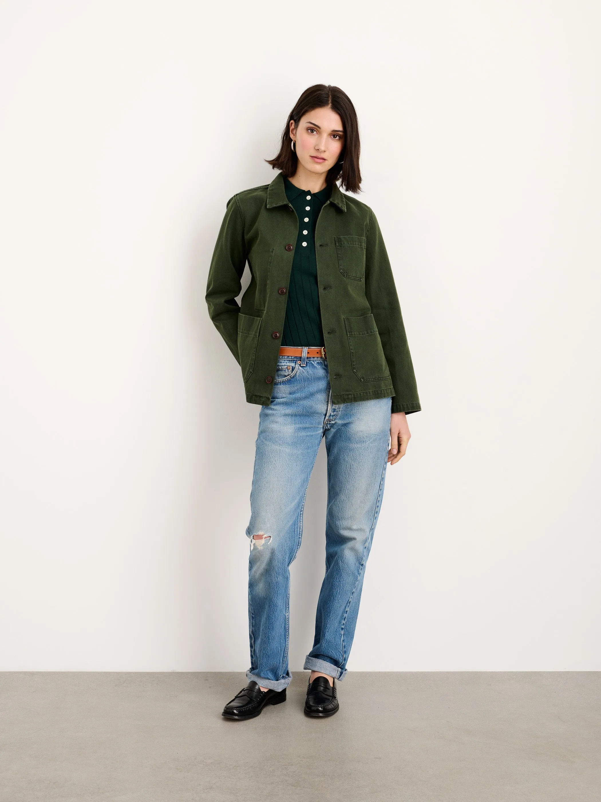 Britt Work Jacket in Recycled Denim sold by Alex Mill product image thumbnail 2