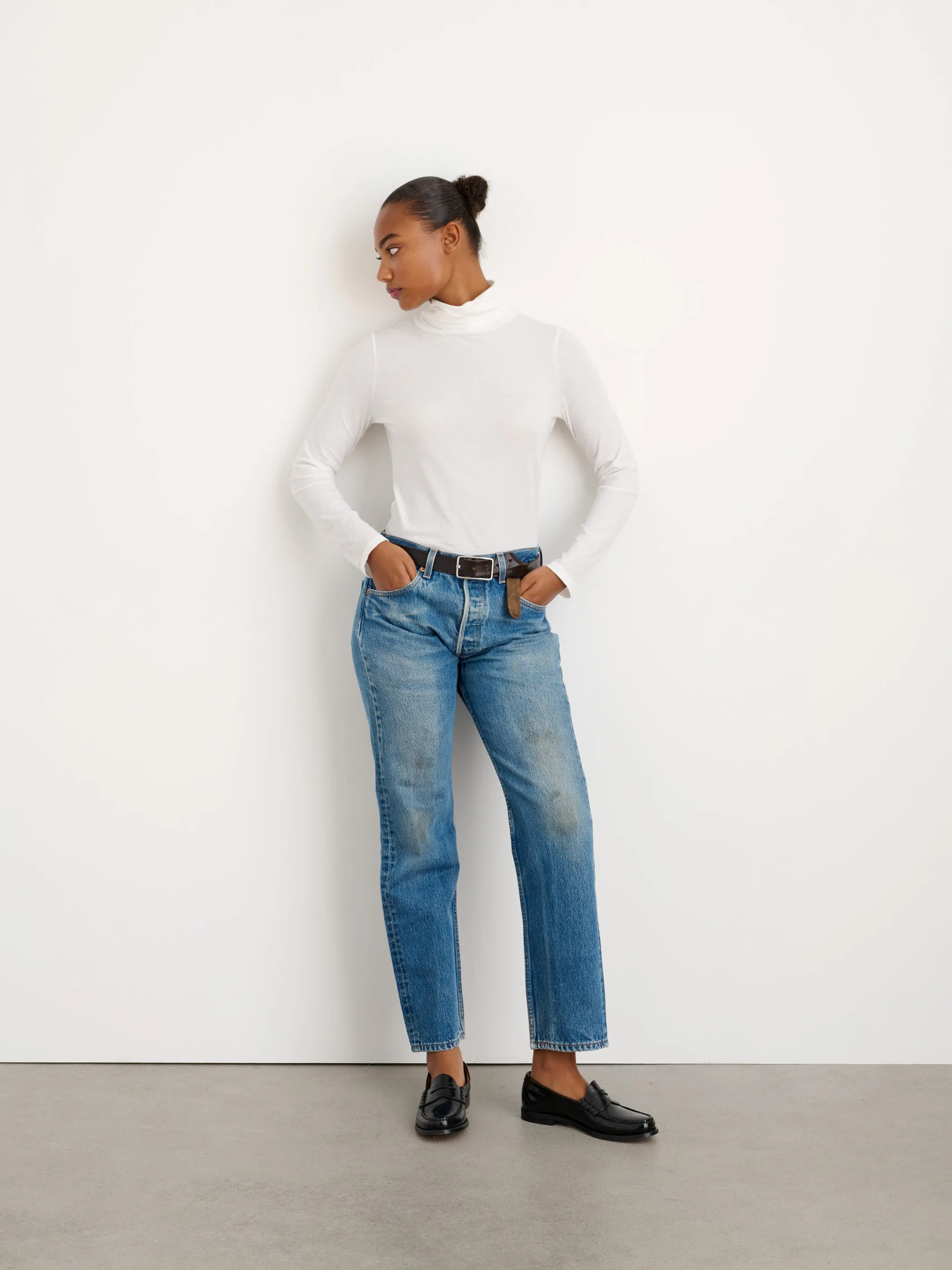 Turtleneck in 40s Jersey sold by Alex Mill product image thumbnail 2