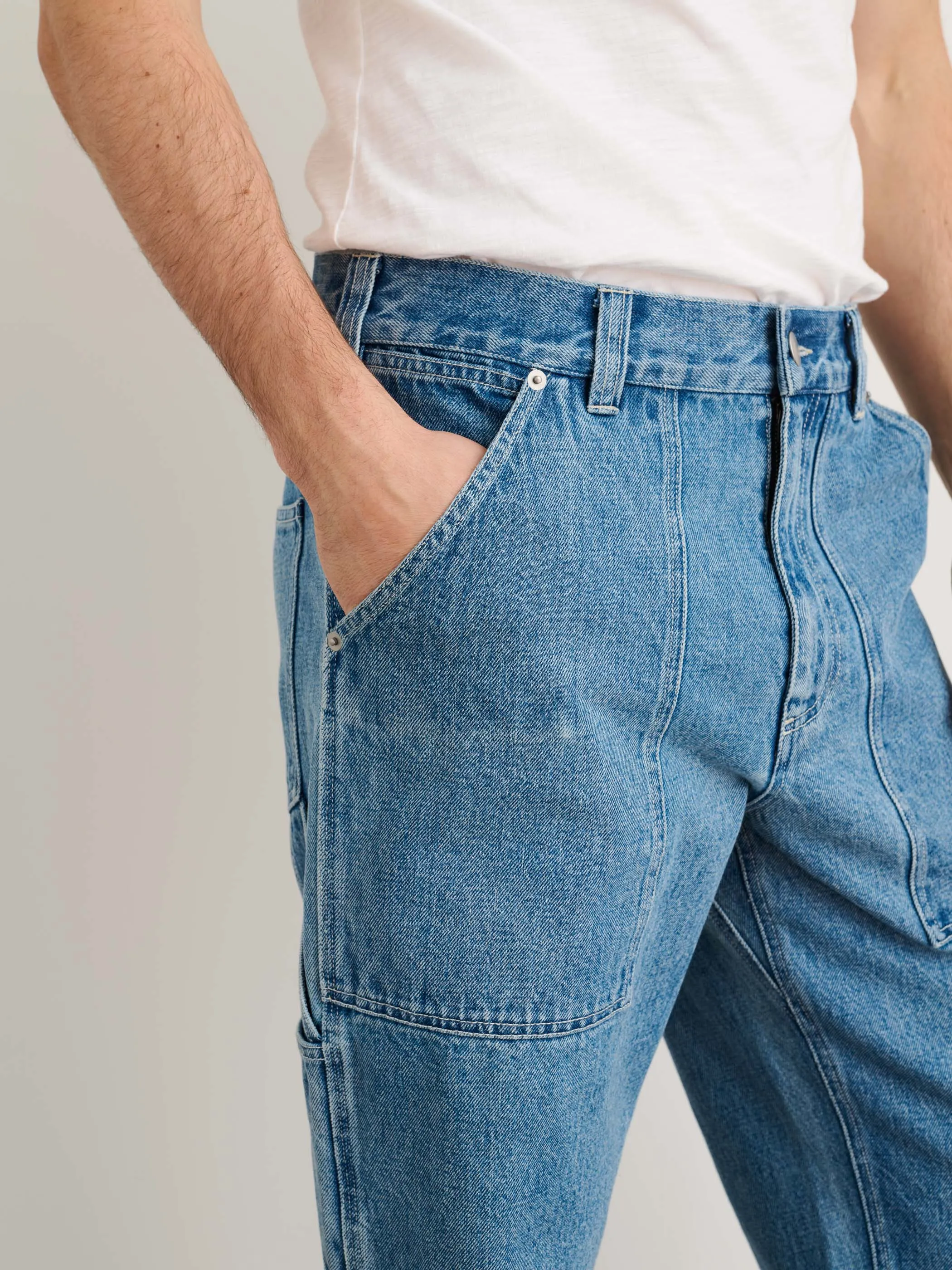 Painter Pant in Vintage Wash Denim sold by Alex Mill product image thumbnail 5