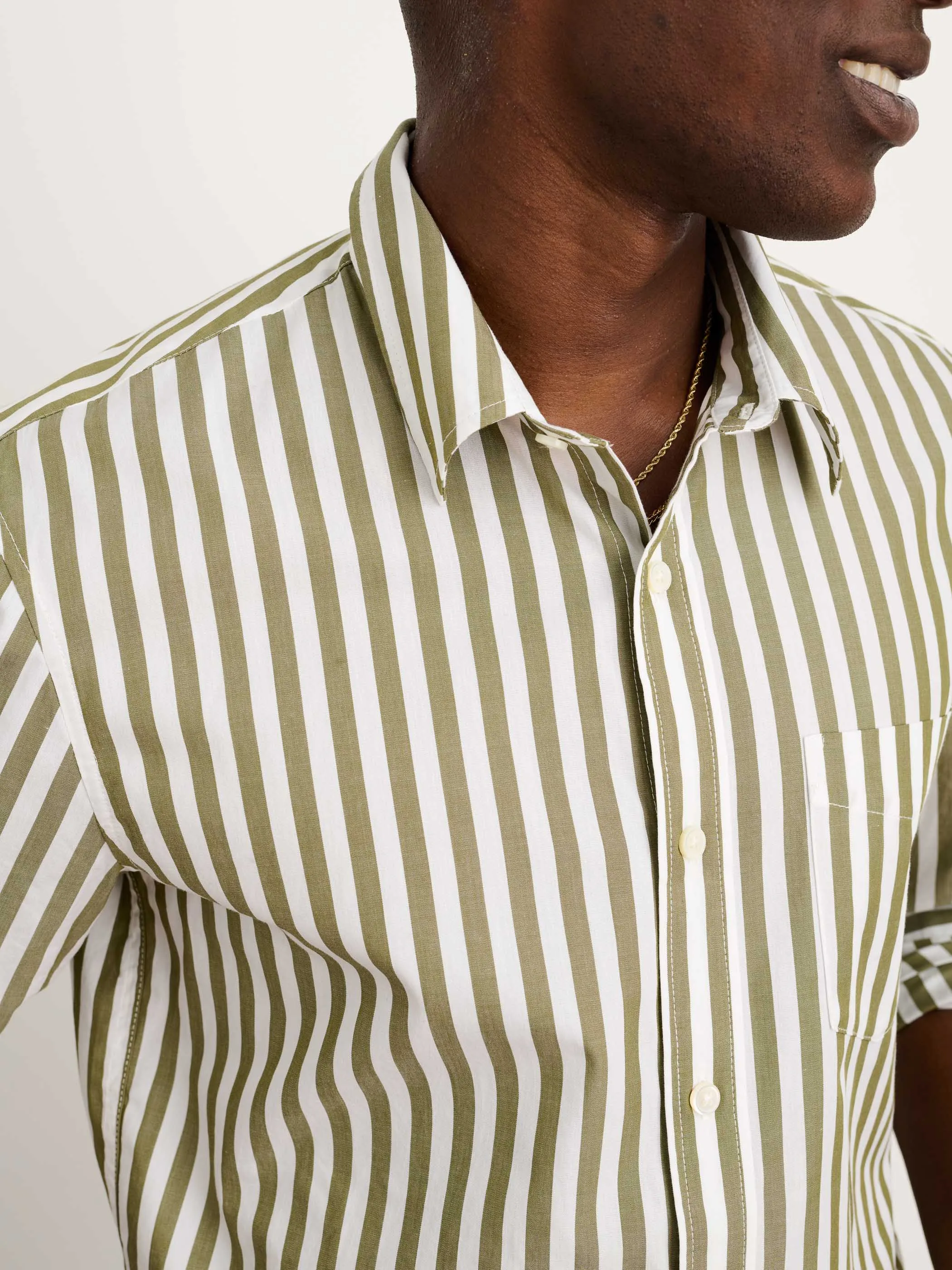 Mill Shirt in Wide Striped Cotton Poplin sold by Alex Mill product image thumbnail 5