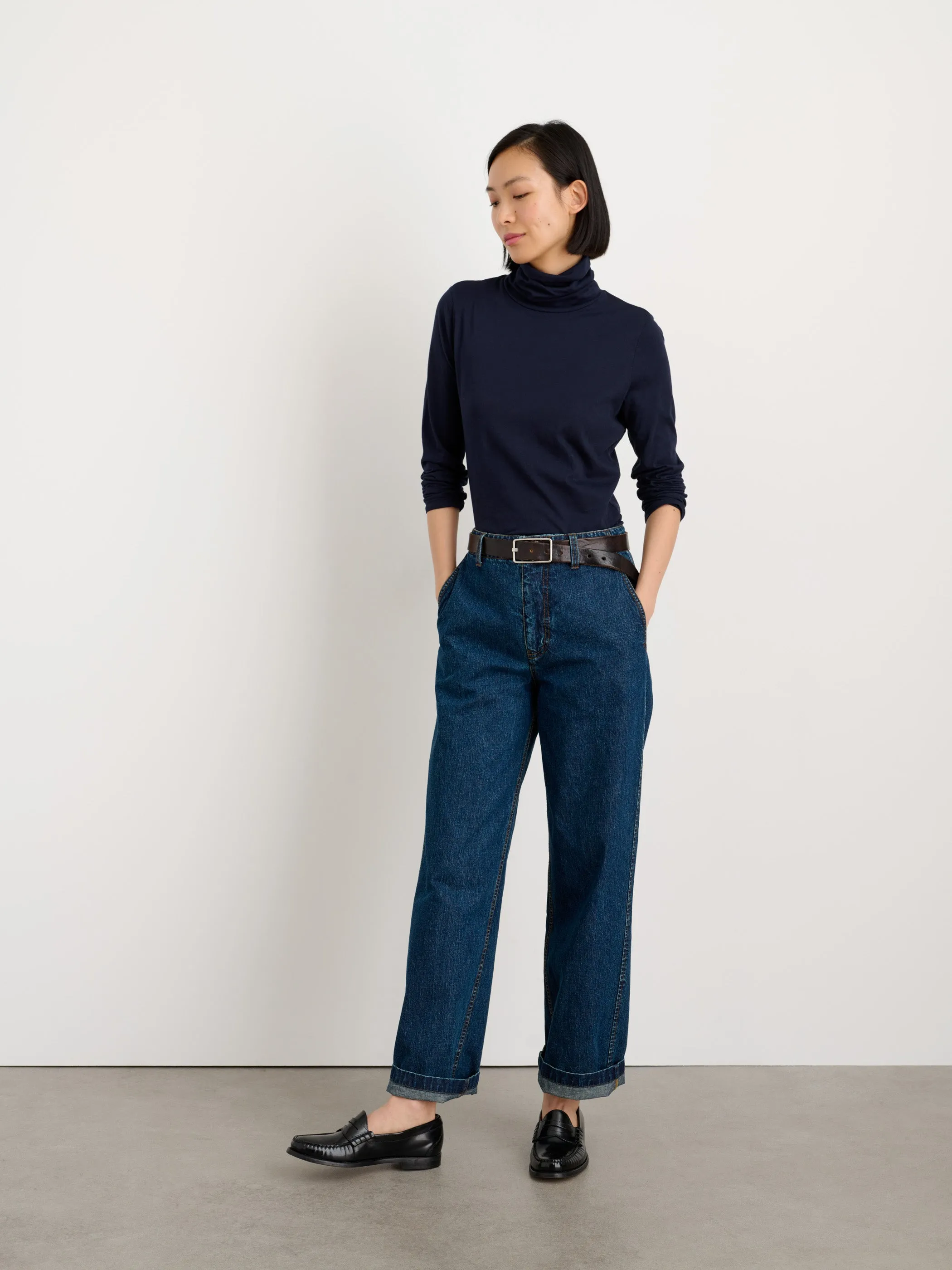 Turtleneck in 40s Jersey sold by Alex Mill product image thumbnail 2