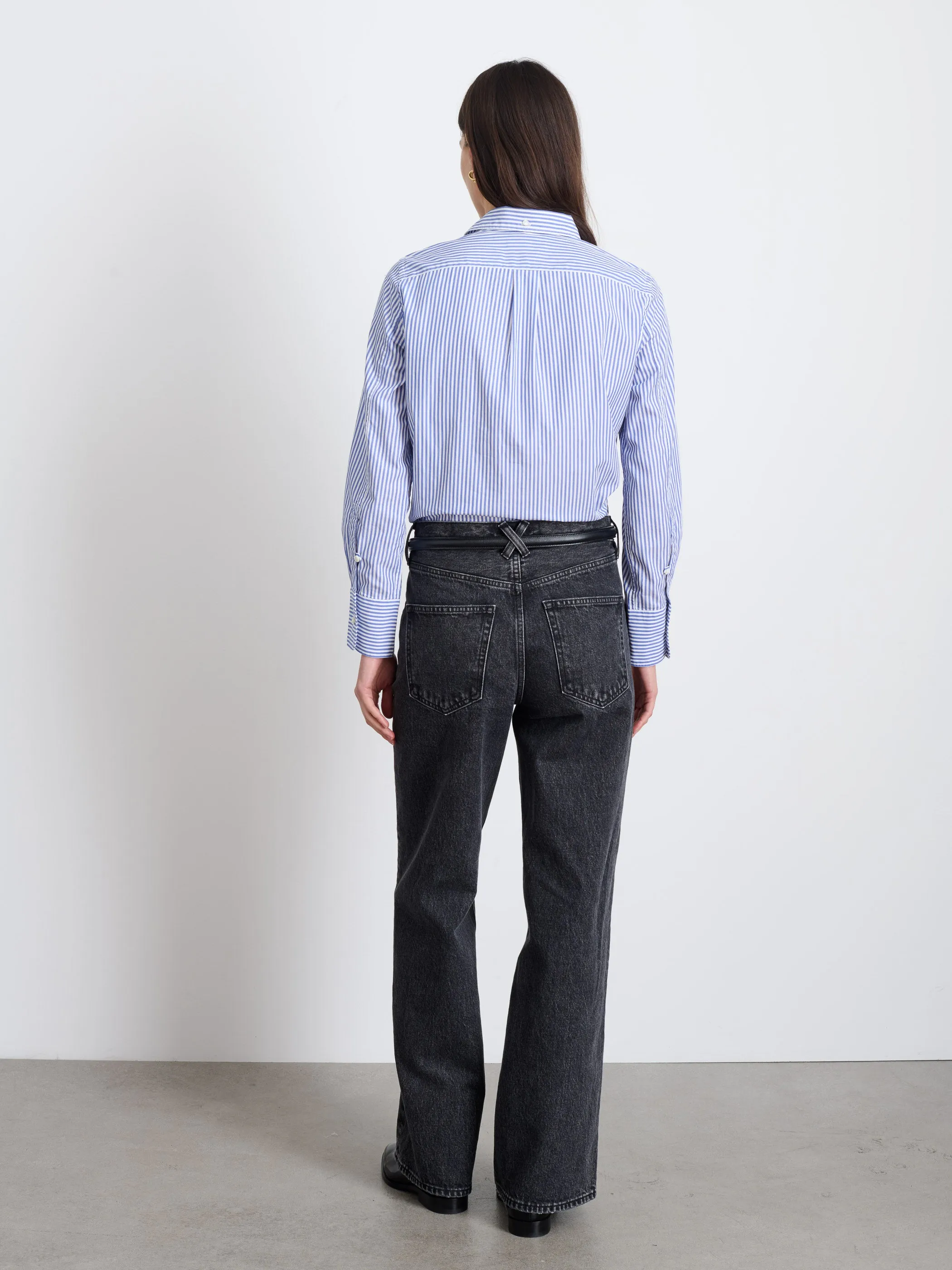 Val Shirt in Striped Poplin sold by Alex Mill product image thumbnail 4